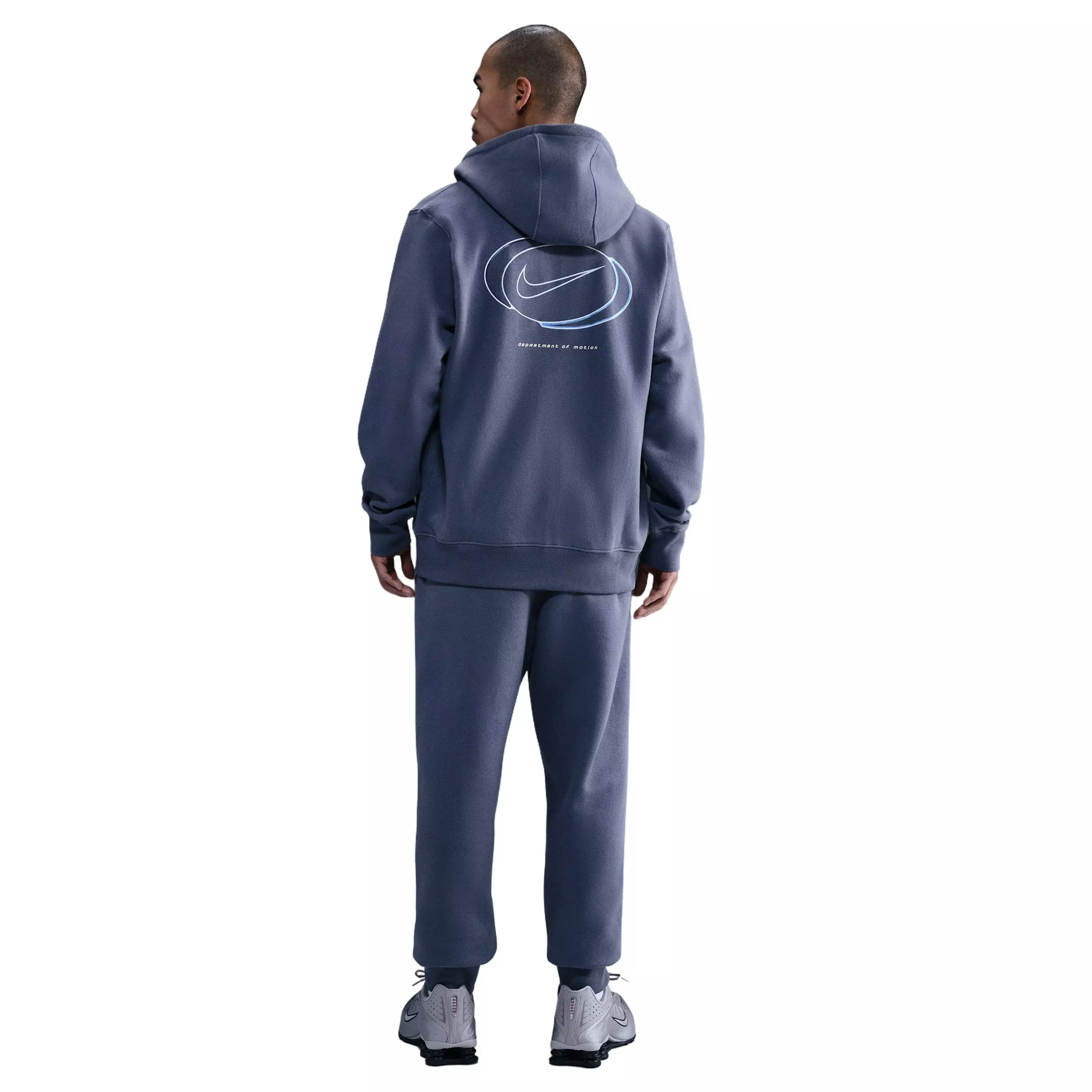 Nike Men's Club Fleece Department of Motion Full-Zip Hooded Jacket - BLUE