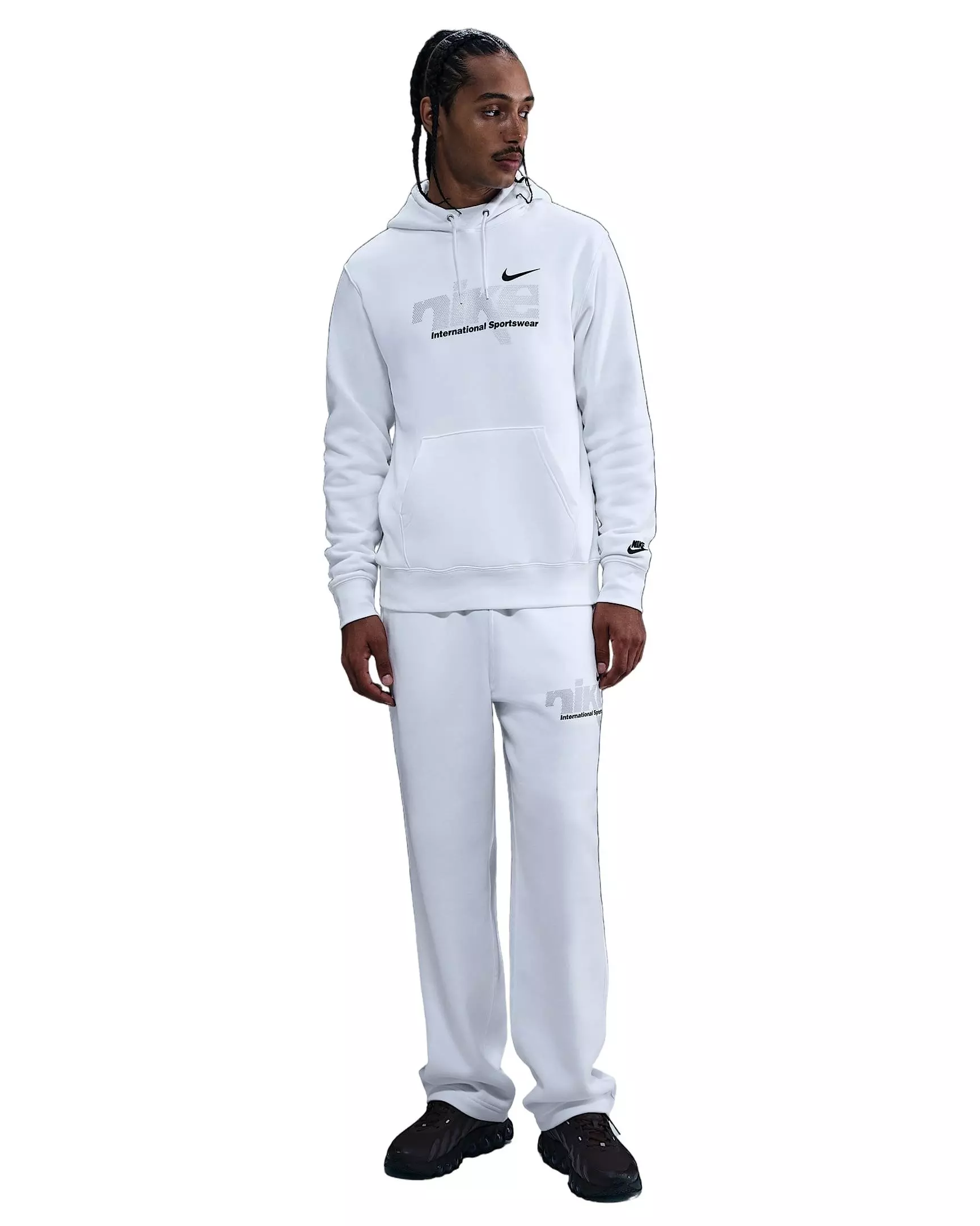 Nike Men's Sportswear Club Fleece Pullover Hoodie - White - WHITE