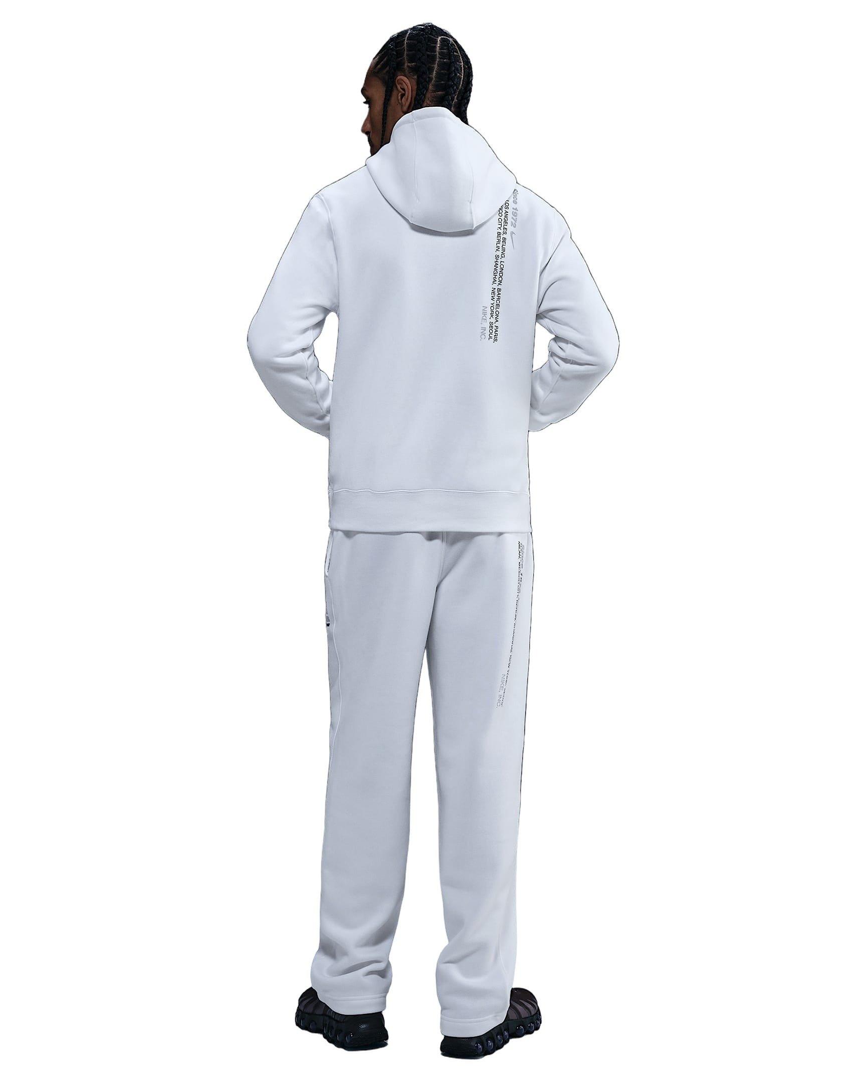Nike Men's Sportswear Club Fleece Pullover Hoodie - White - WHITE Thumbnail View 2