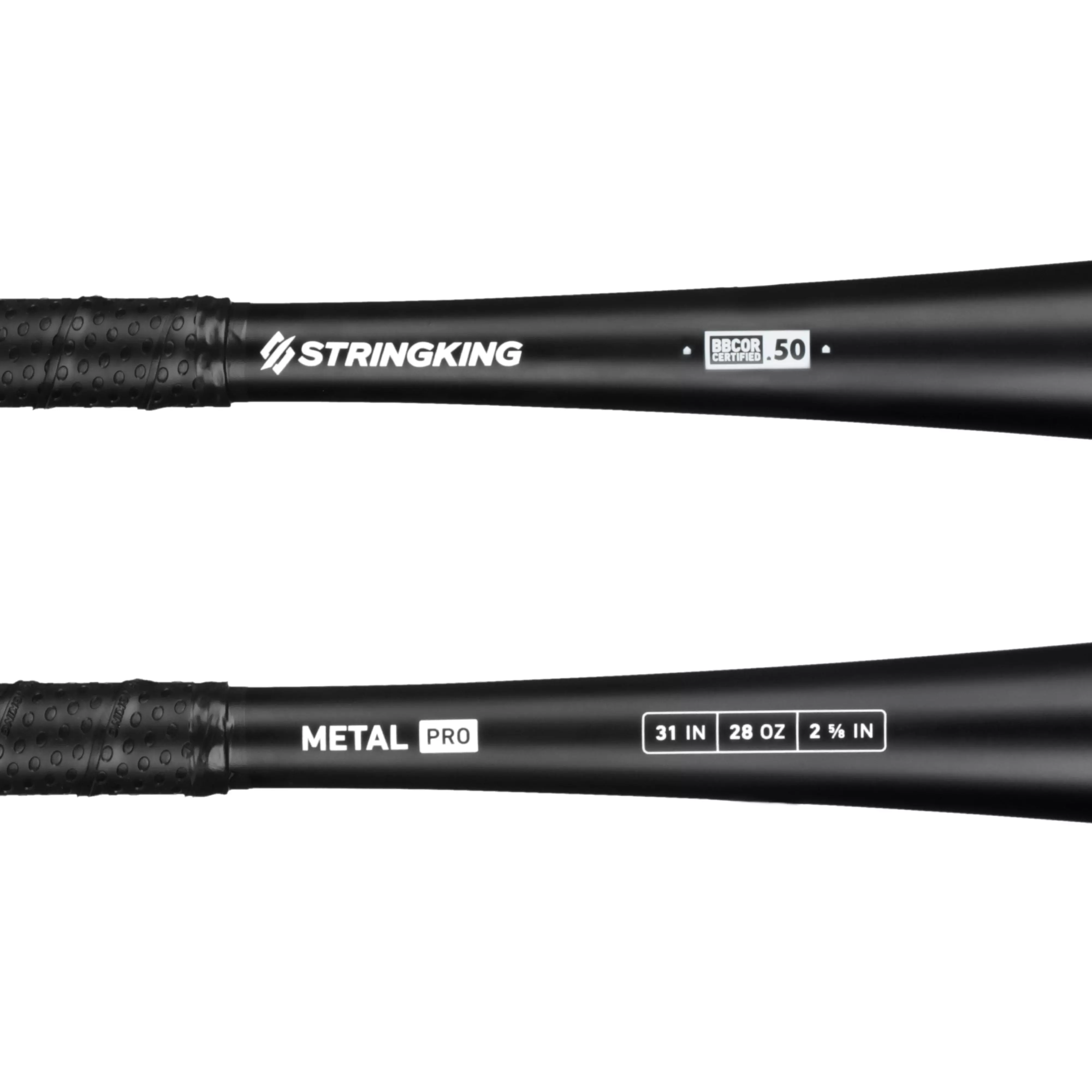 StringKing Metal Pro BBCOR Baseball Bat (-3) - BLACK