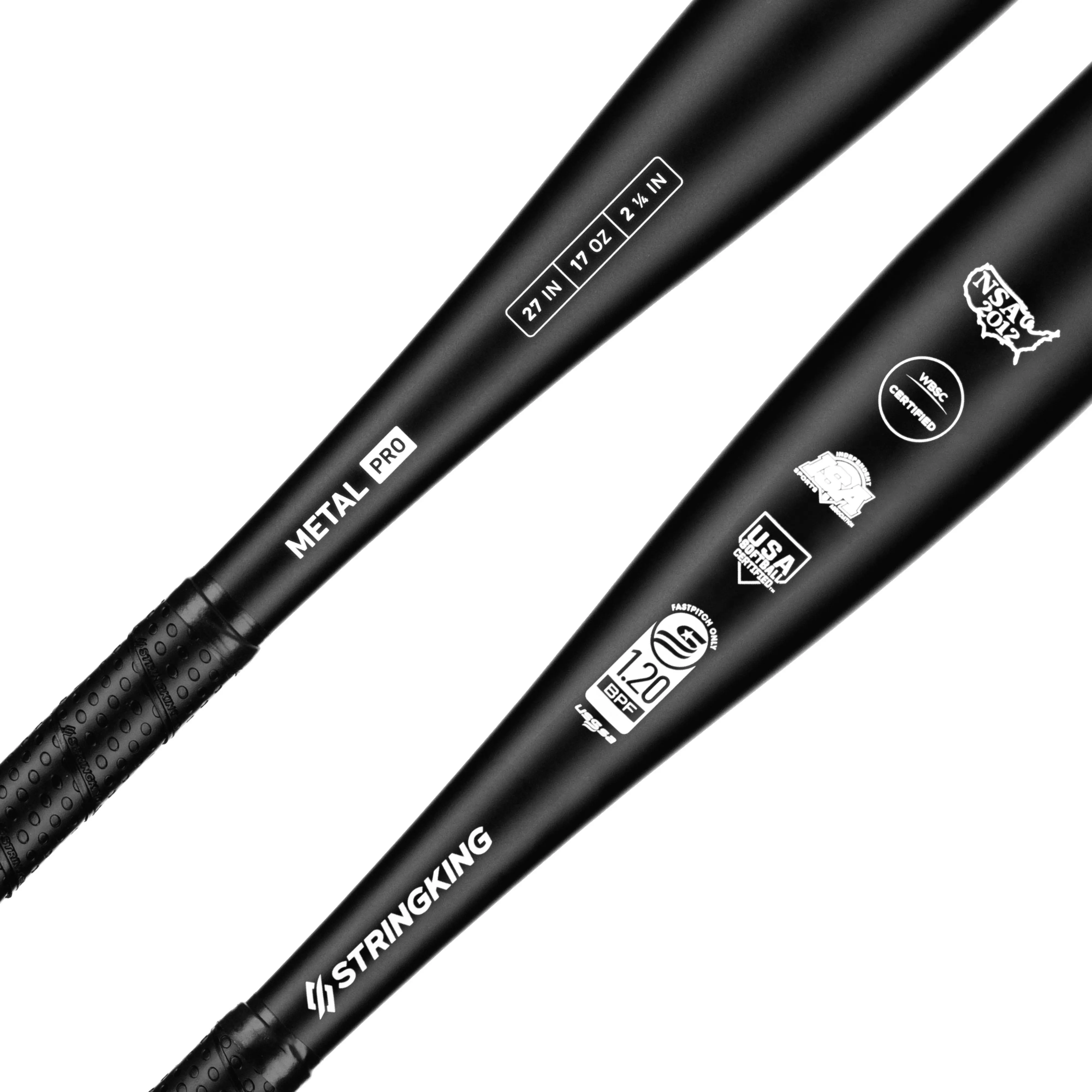 StringKing Metal Pro Fastpitch Softball Bat (-10) - BLACK
