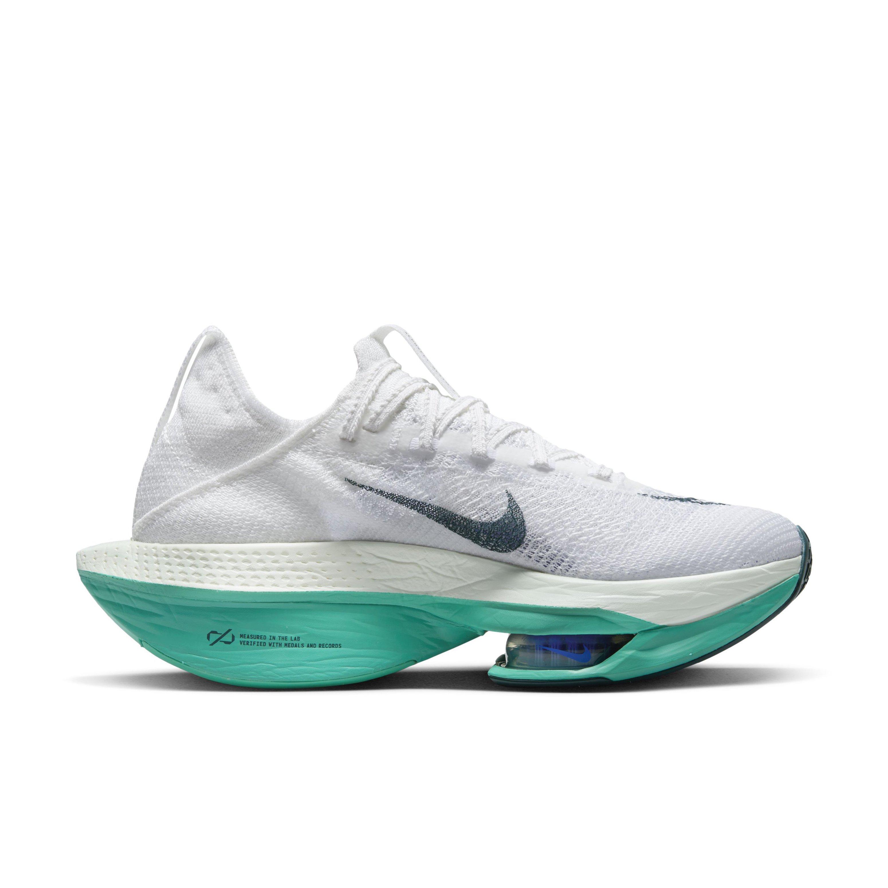 Nike Alphafly 2 "White/Deep Jungle/Clear Jade" Women's Running Shoe - WHITE/TEAL Thumbnail View 1
