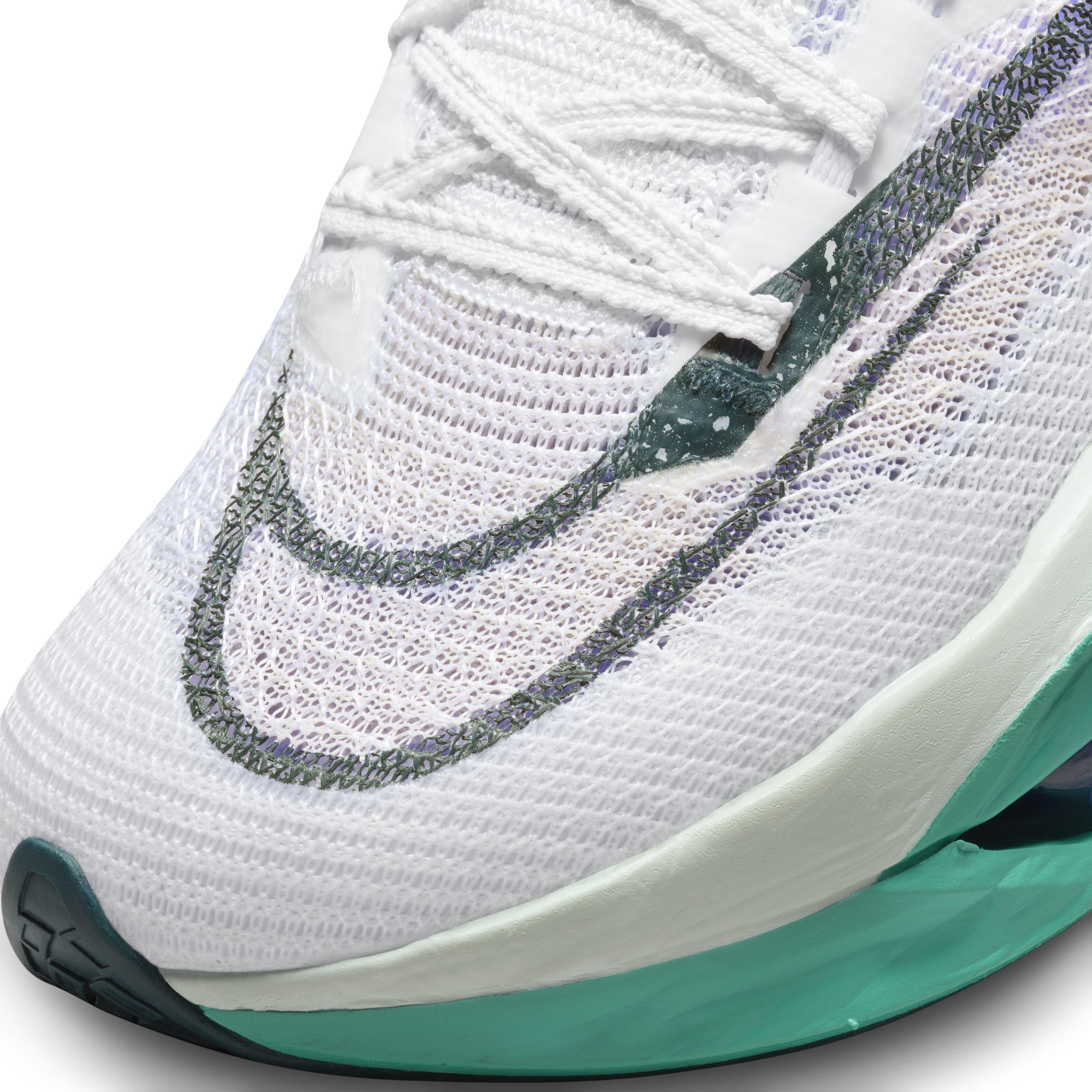 Nike Alphafly 2 "White/Deep Jungle/Clear Jade" Women's Running Shoe - WHITE/TEAL Thumbnail View 7