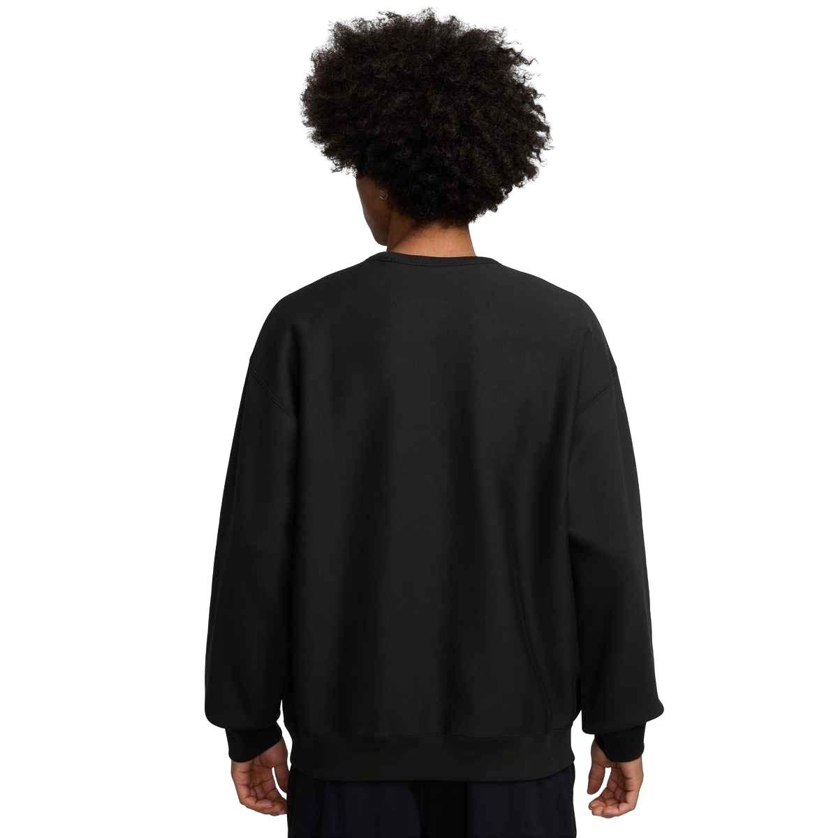 Nike Men's Solo Swoosh Fleece Crew - BLACK Thumbnail View 2