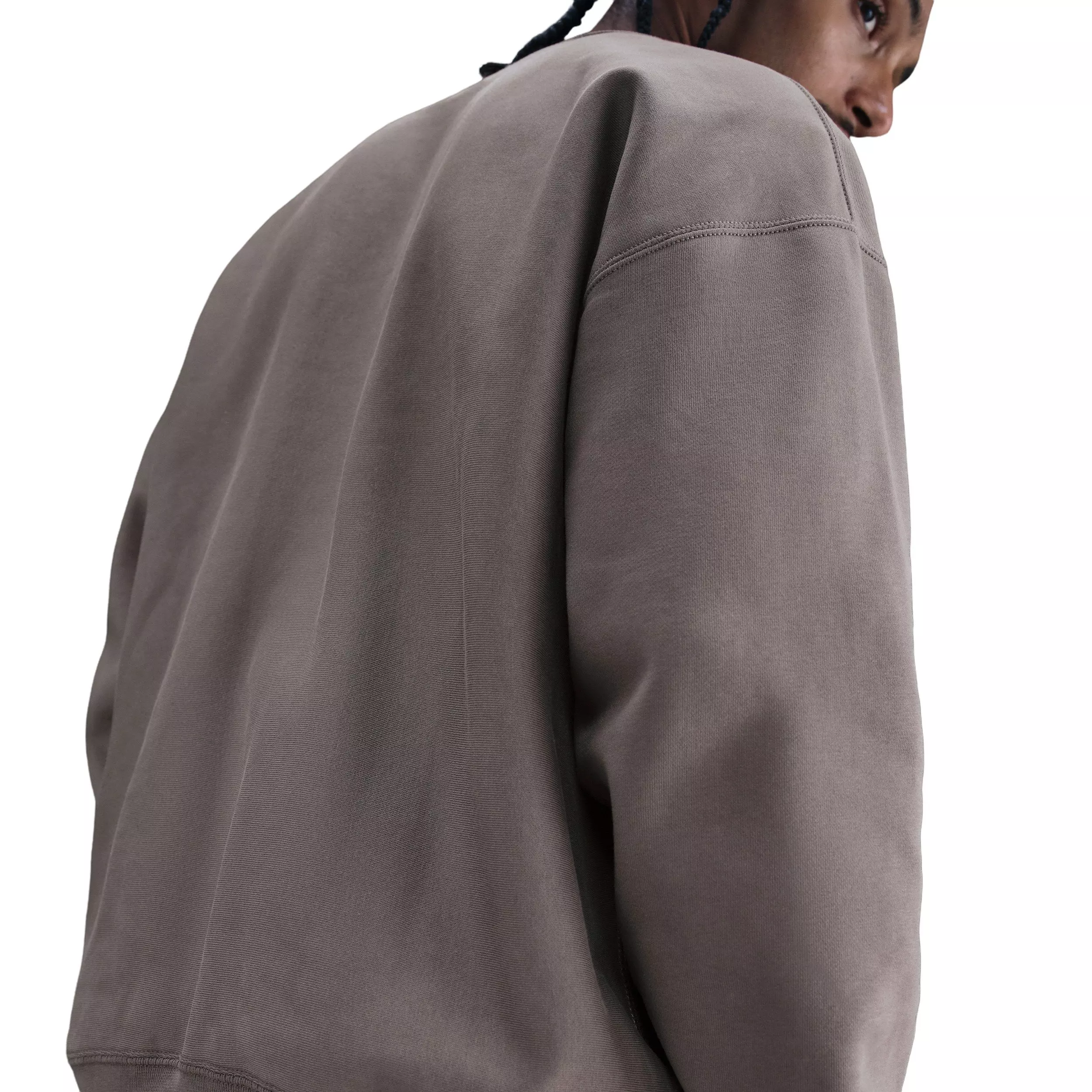 Nike Men's Solo Swoosh Fleece Crew - GREY