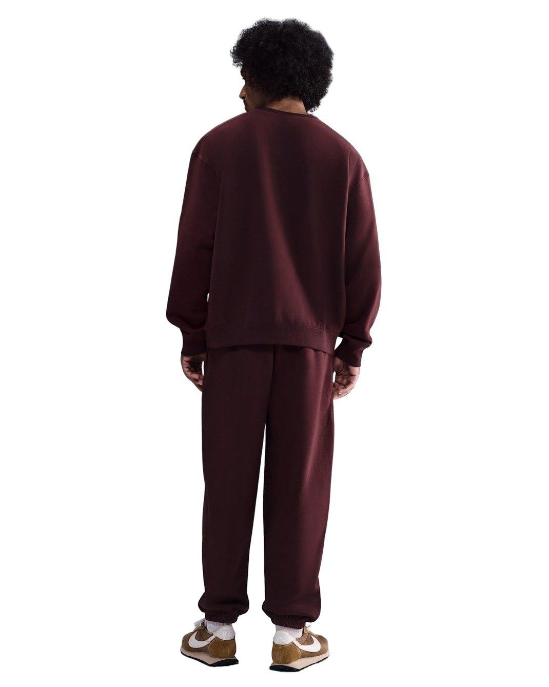 Nike Men's Solo Swoosh Fleece Crew - BURGUNDY Thumbnail View 5