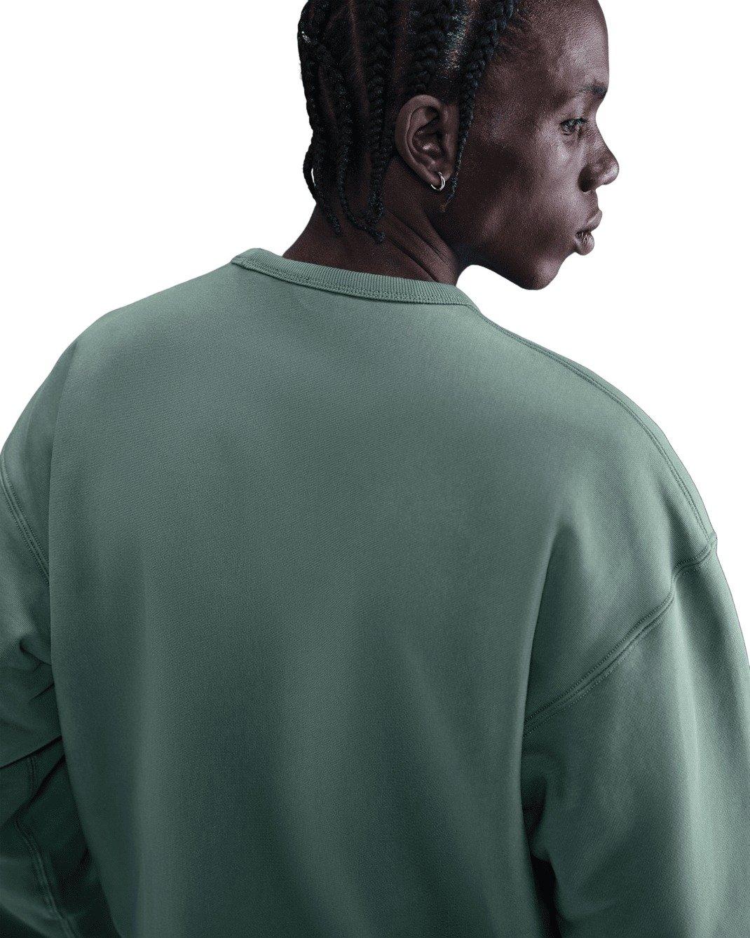 Nike Men's Solo Swoosh Fleece Crew - GREEN Thumbnail View 2