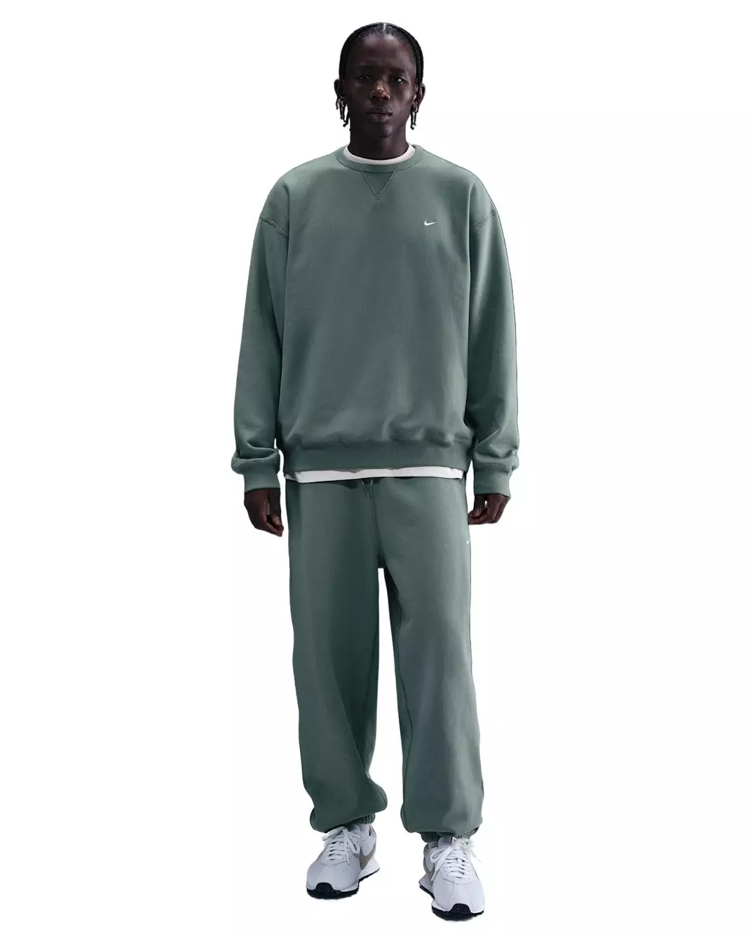 Nike Men's Solo Swoosh Fleece Crew - GREEN