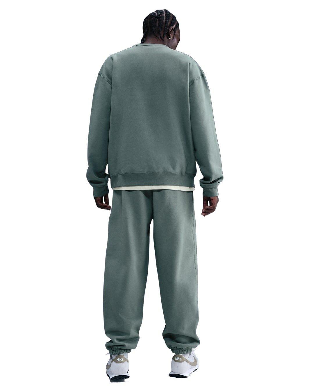 Nike Men's Solo Swoosh Fleece Crew - GREEN Thumbnail View 5