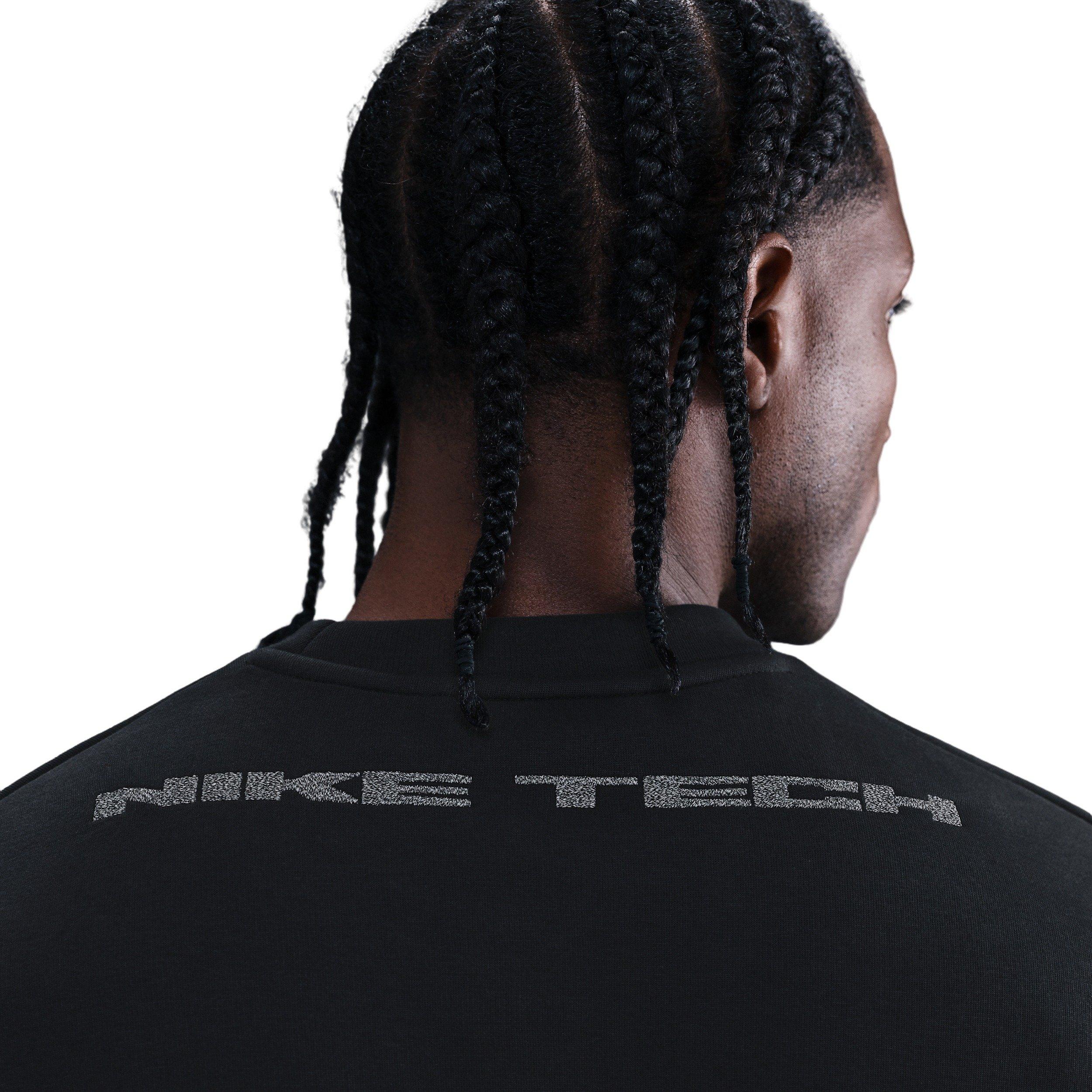 Nike Men's Tech Fleece Crew with Reflective Accents Sweater - BLACK Thumbnail View 2