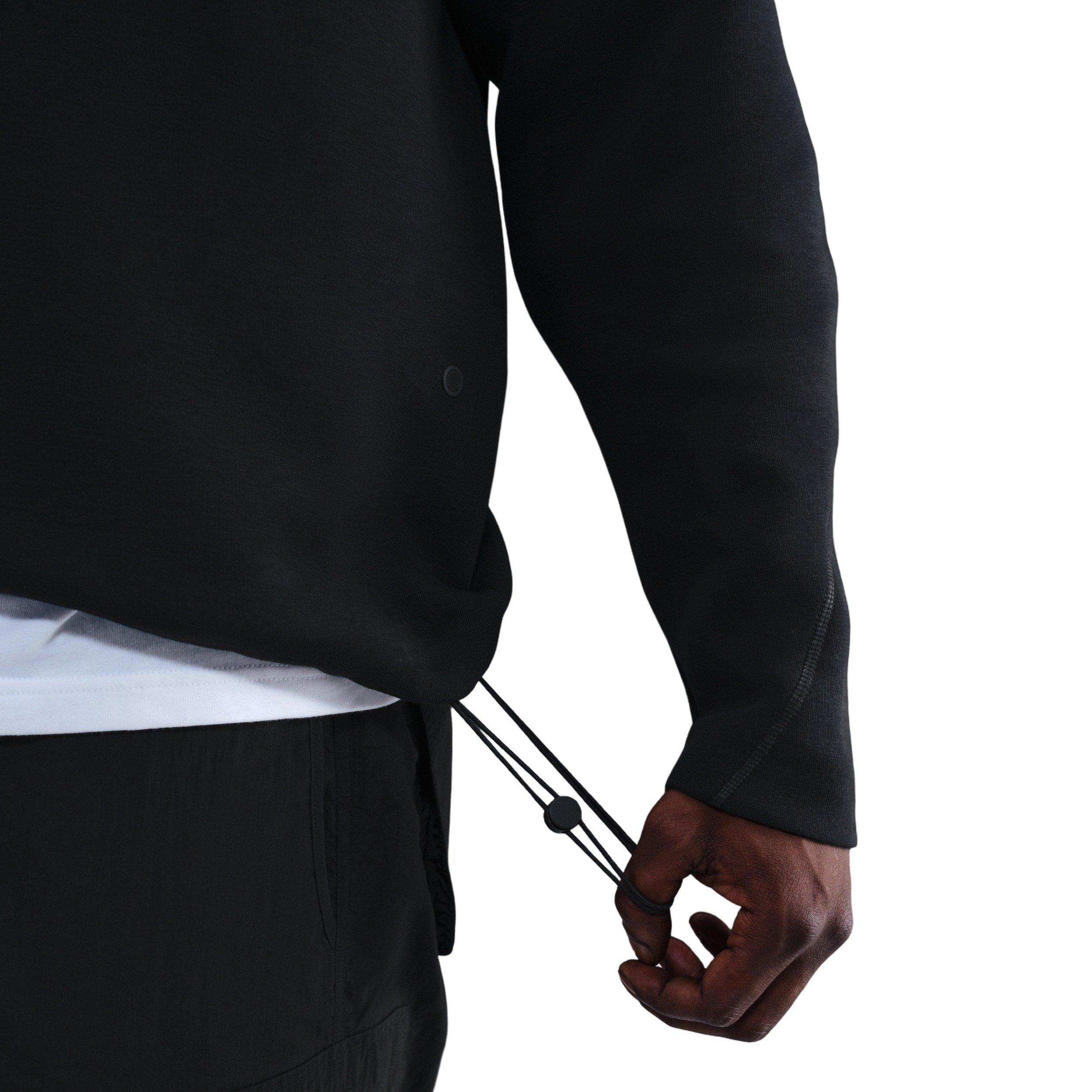 Nike Men's Tech Fleece Crew with Reflective Accents Sweater - BLACK Thumbnail View 7