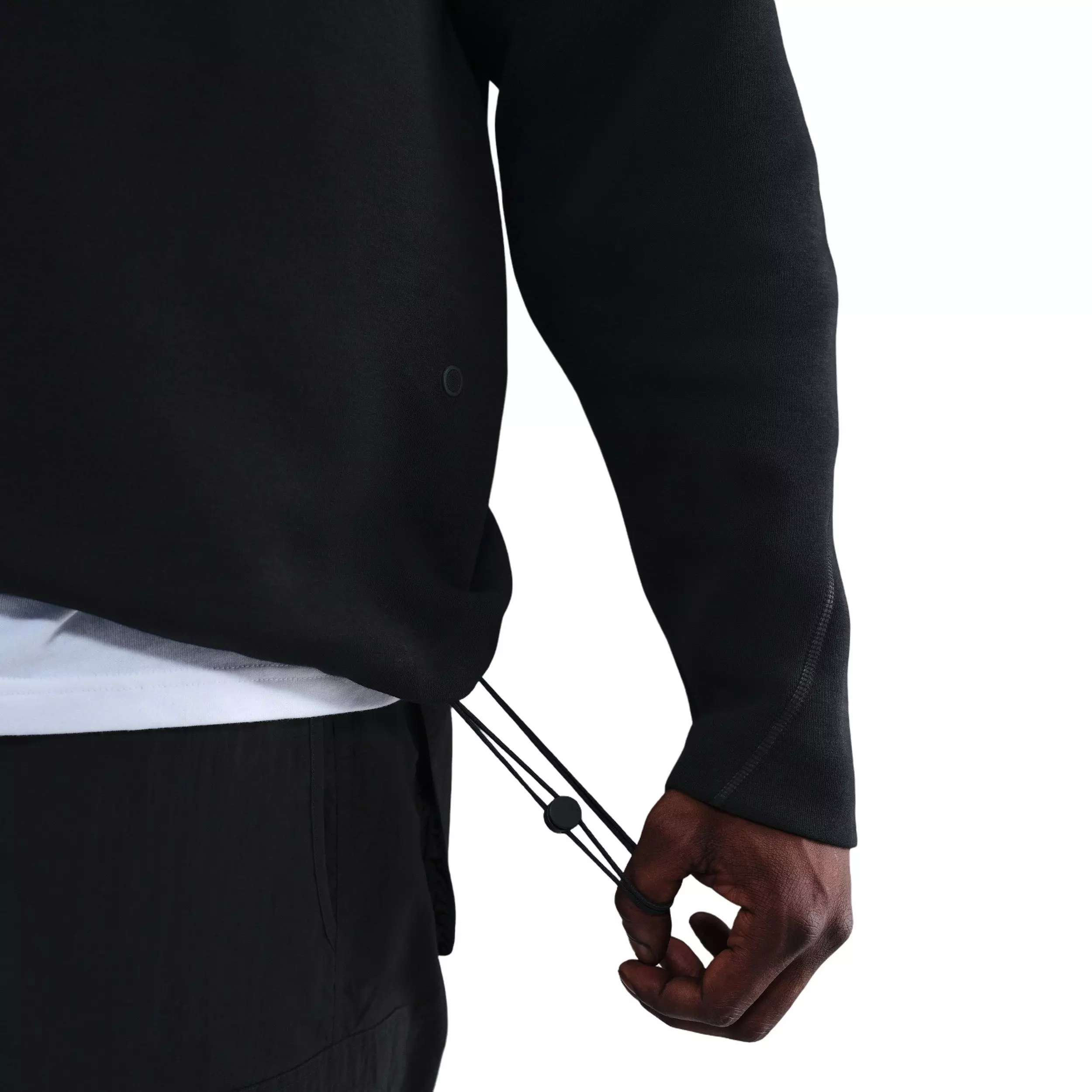 Nike Men's Tech Fleece Crew with Reflective Accents Sweater - BLACK