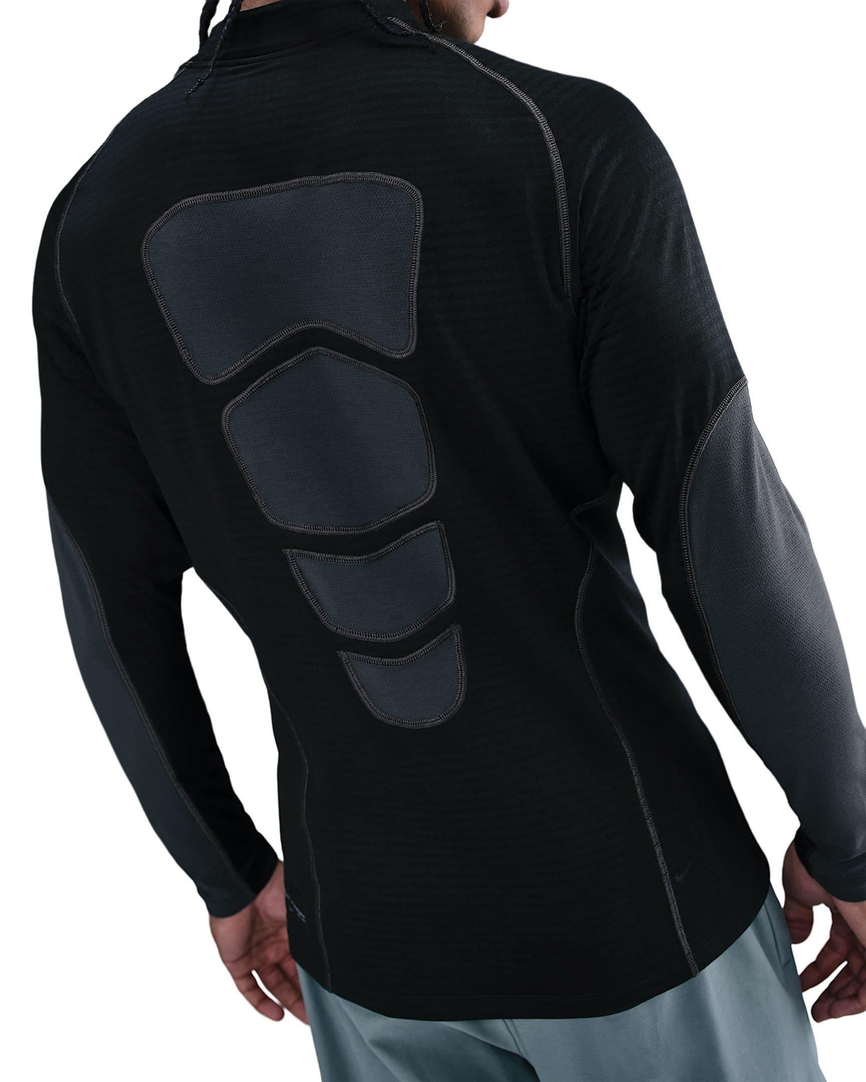 Nike Men's Tech Pro Base Layer Long-Sleeve Top - BLACK Thumbnail View 2