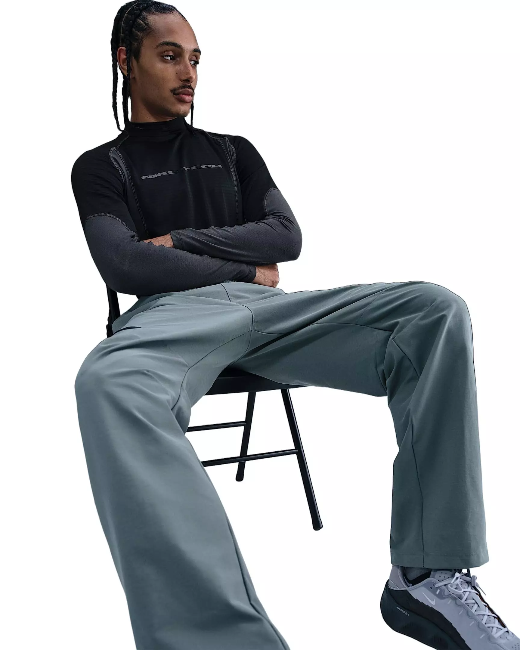 Nike Men's Tech Pro Base Layer Long-Sleeve Top - BLACK