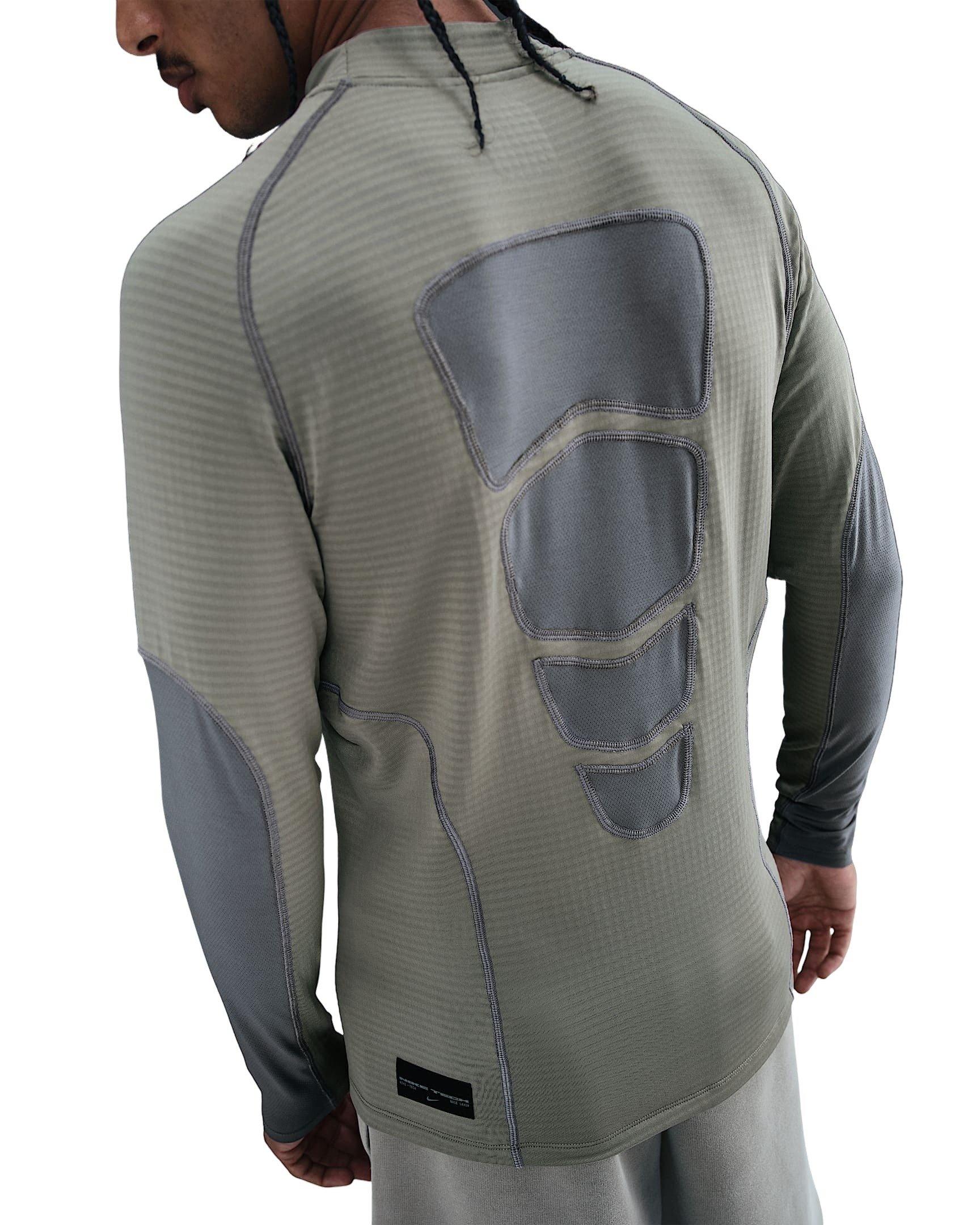 Nike Men's Tech Pro Base Layer Long-Sleeve Top - LT GREEN Thumbnail View 2