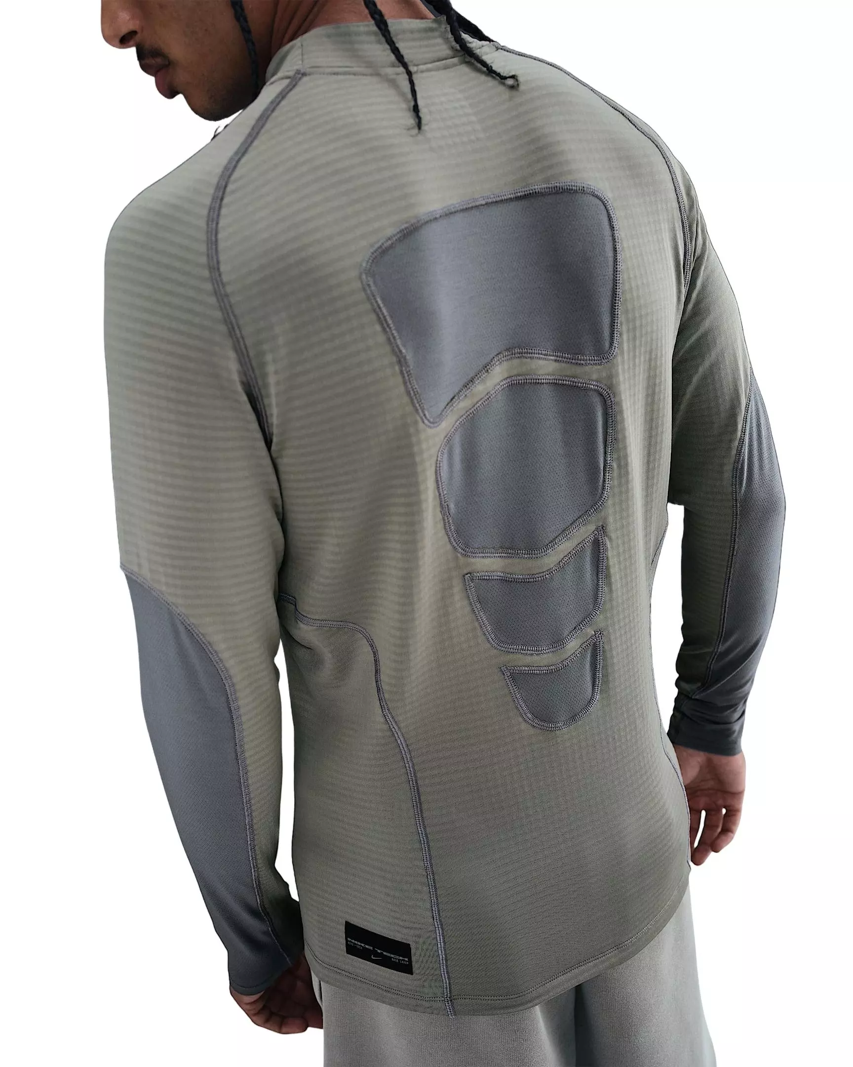 Nike Men's Tech Pro Base Layer Long-Sleeve Top - LT GREEN