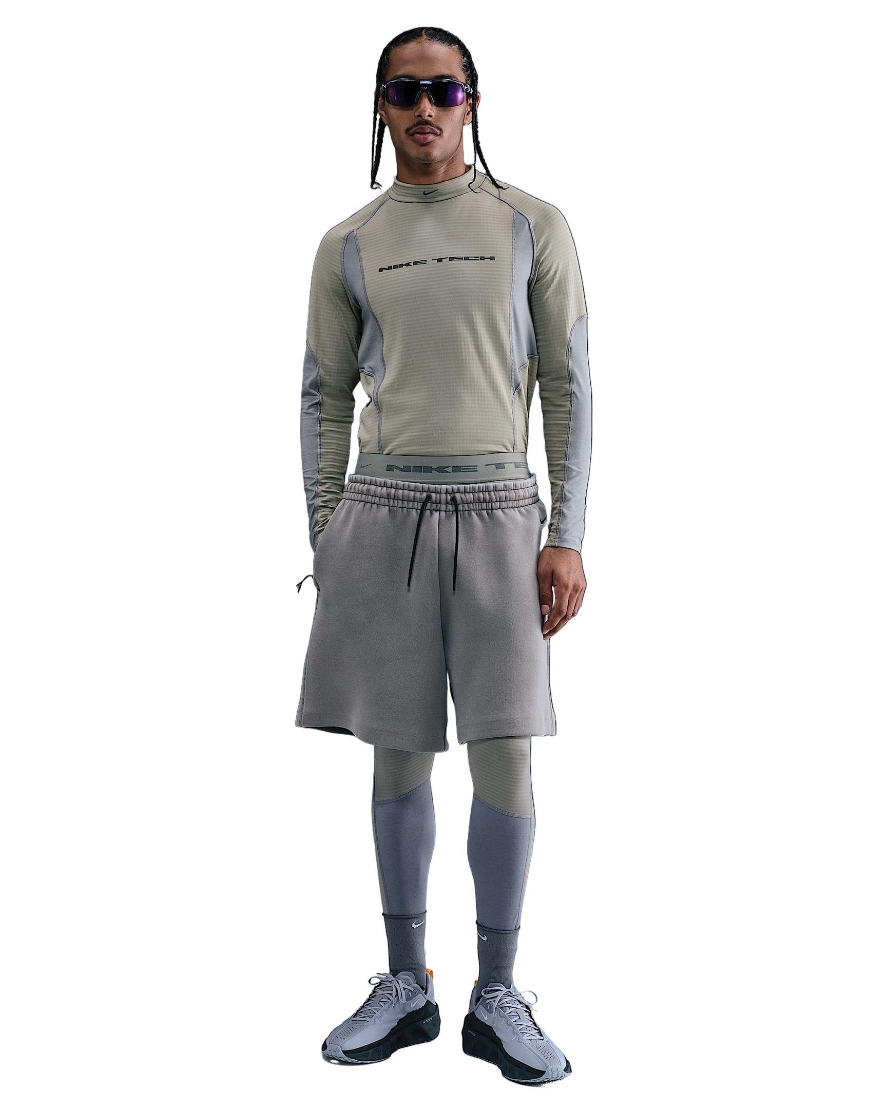 Nike Men's Tech Pro Base Layer Long-Sleeve Top - LT GREEN Thumbnail View 4