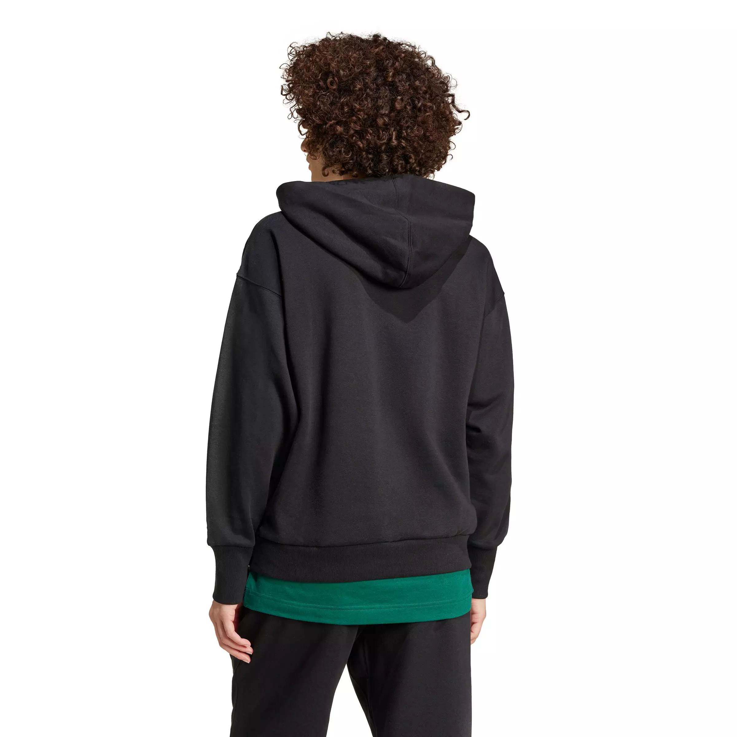 adidas Women's All SZN Fleece Loose Hoodie -Black - BLACK