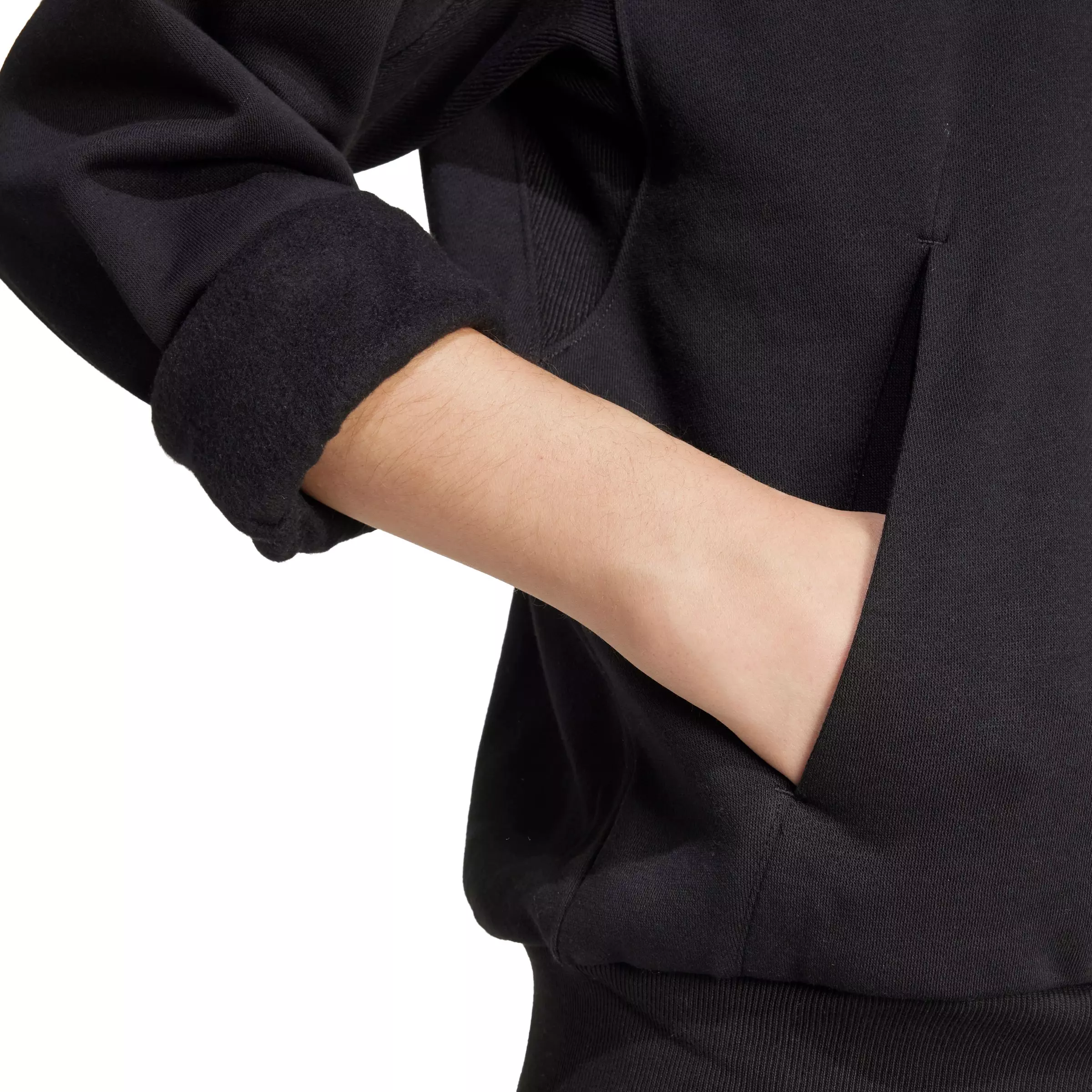 adidas Women's All SZN Fleece Loose Hoodie - Black - BLACK