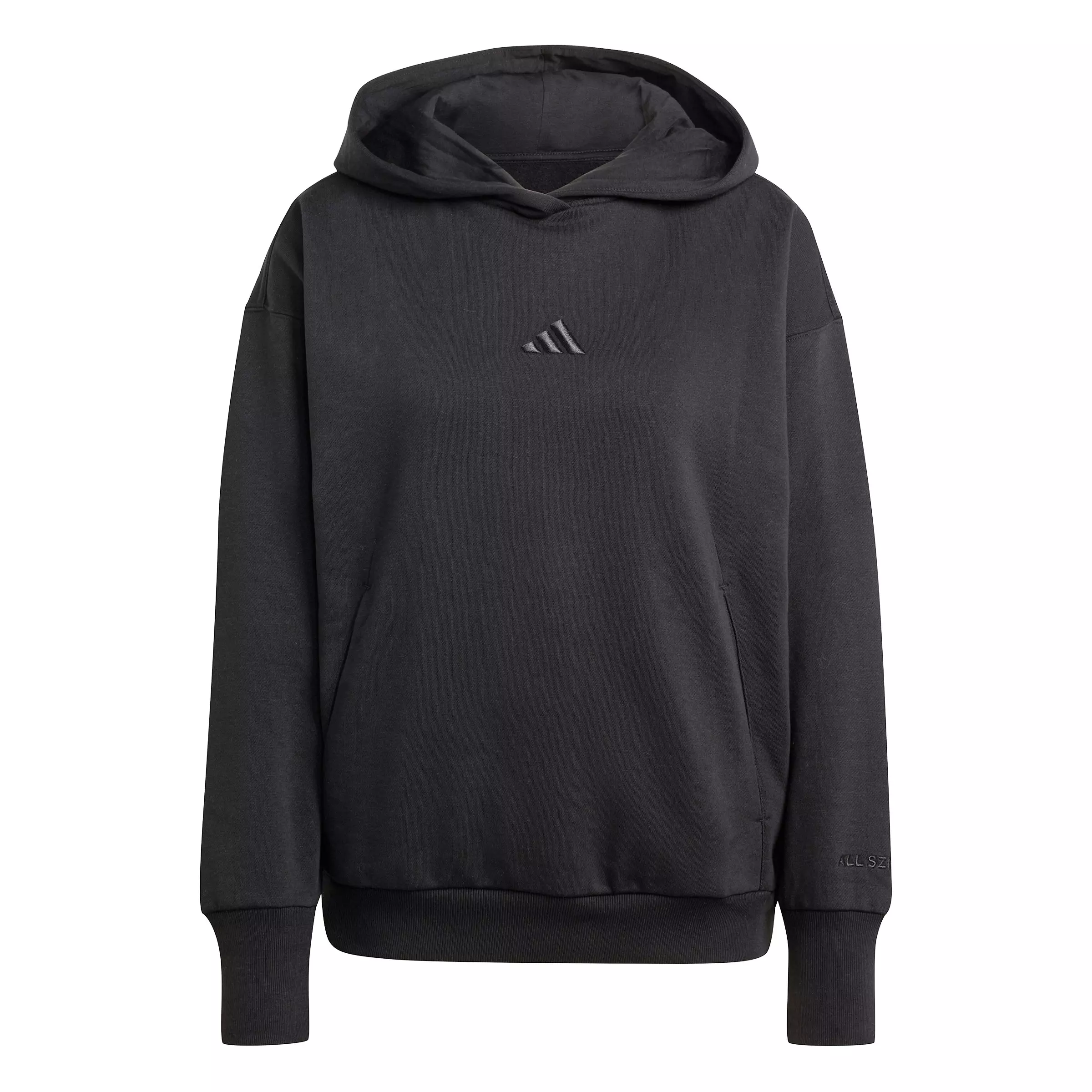 adidas Women's All SZN Fleece Loose Hoodie -Black - BLACK