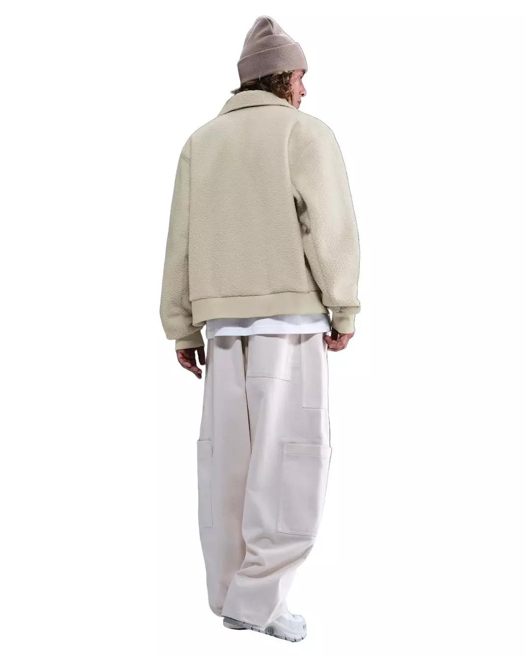 Nike Men's Sportswear Club Heavyweight Fleece Coach Jacket - LT KHAKI