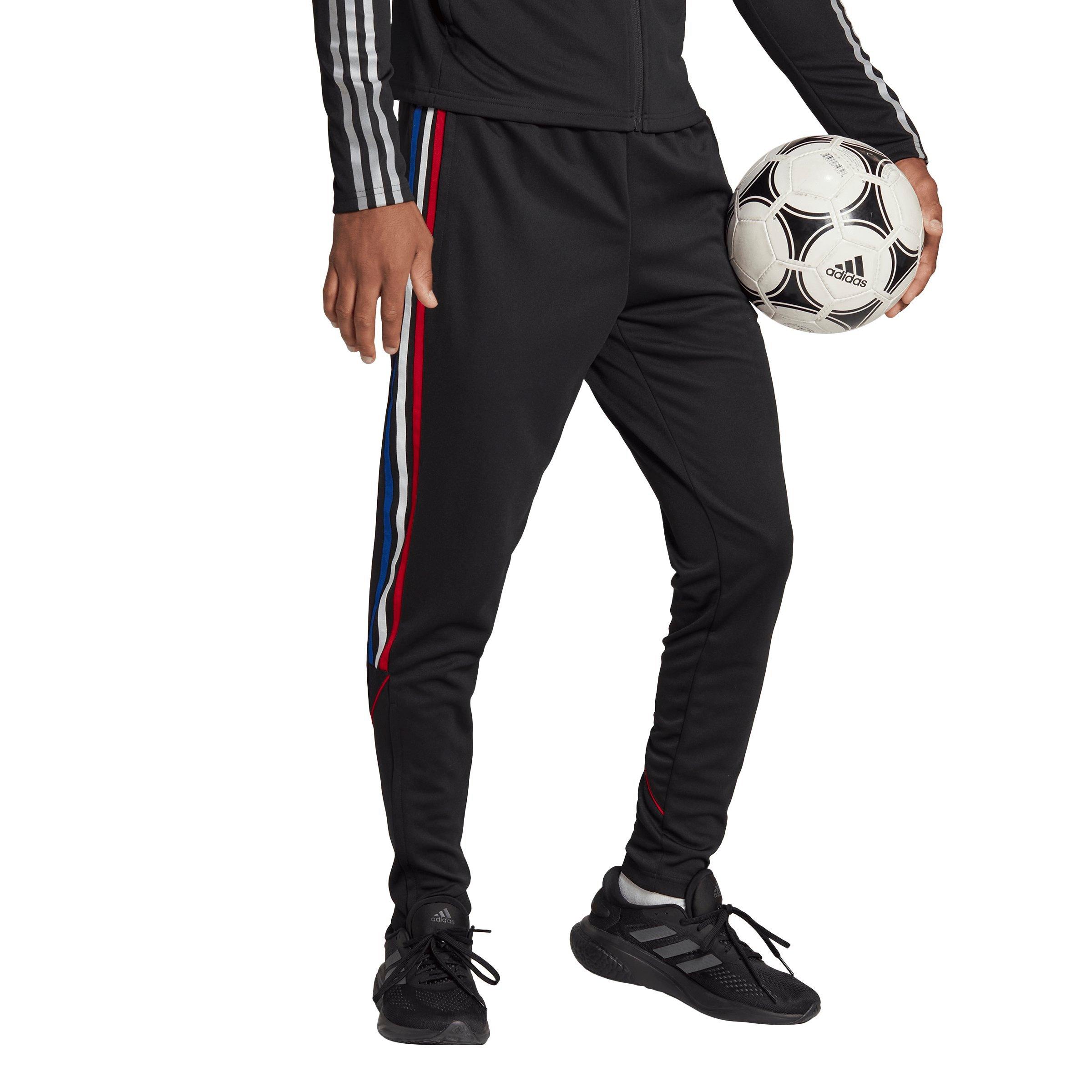 Black and red store adidas soccer pants