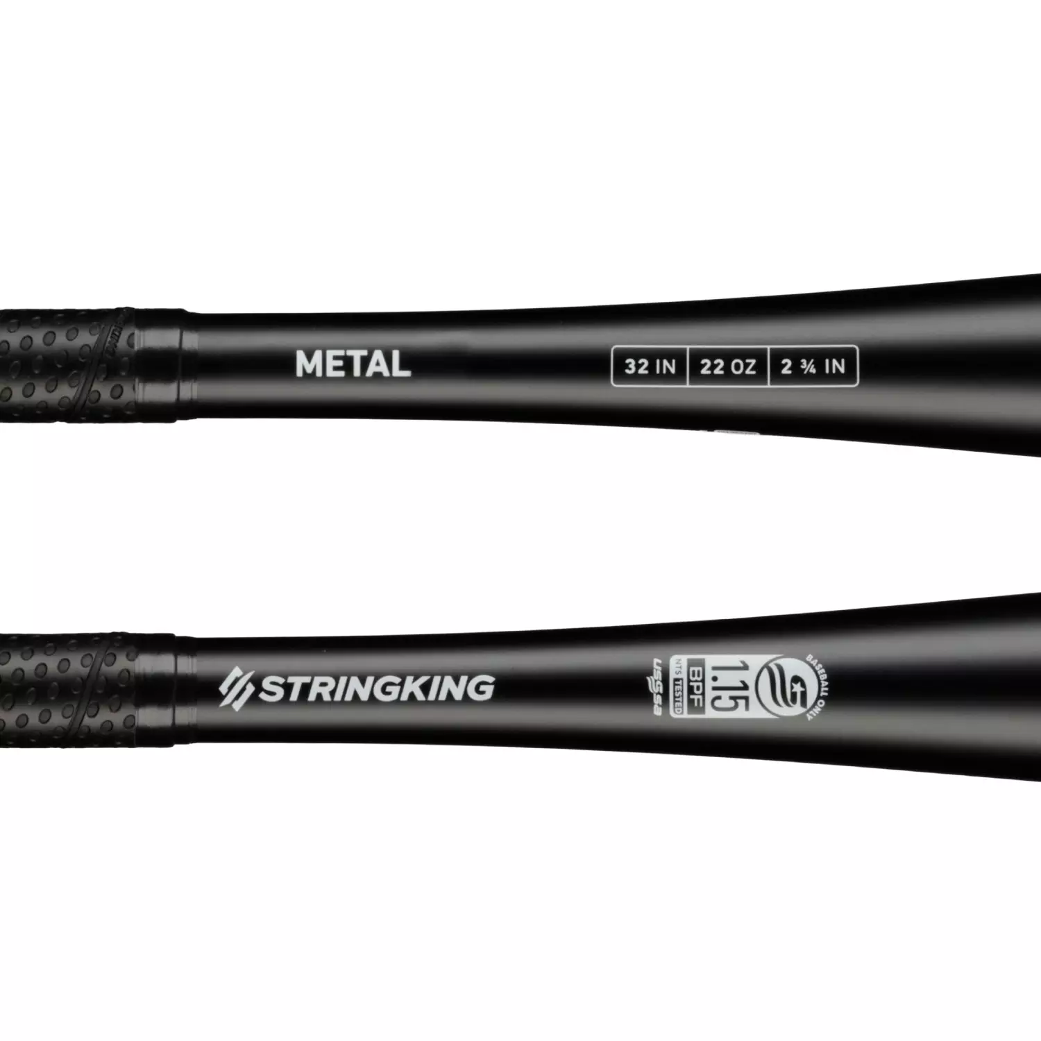 StringKing Metal 2 3/4 USSSA Baseball Bat (-10) - BLACK