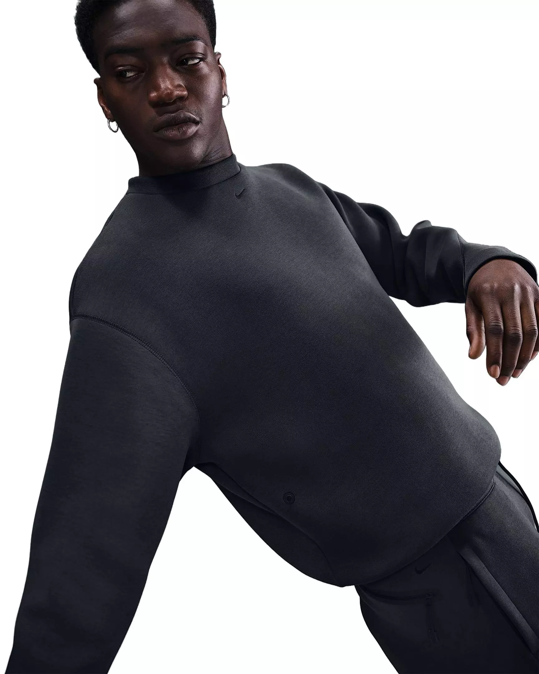 Nike Men's Tech Fleece Loose Fit Crew - GREY