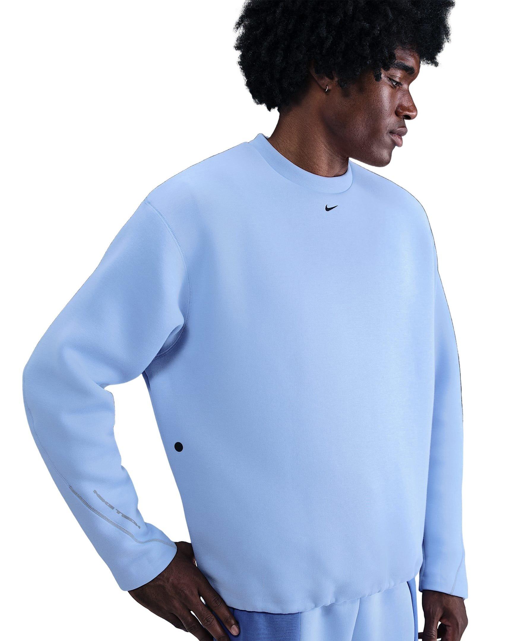 Nike Men's Tech Fleece Loose Fit Crew - BLUE Thumbnail View 1