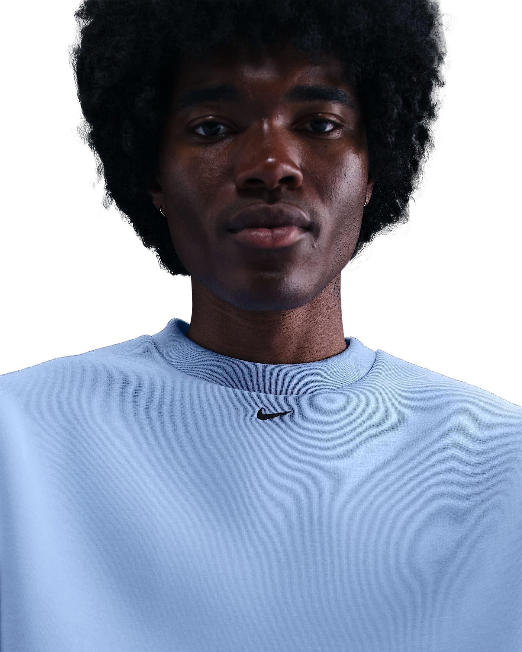 Nike Men's Tech Fleece Loose Fit Crew - BLUE Thumbnail View 3