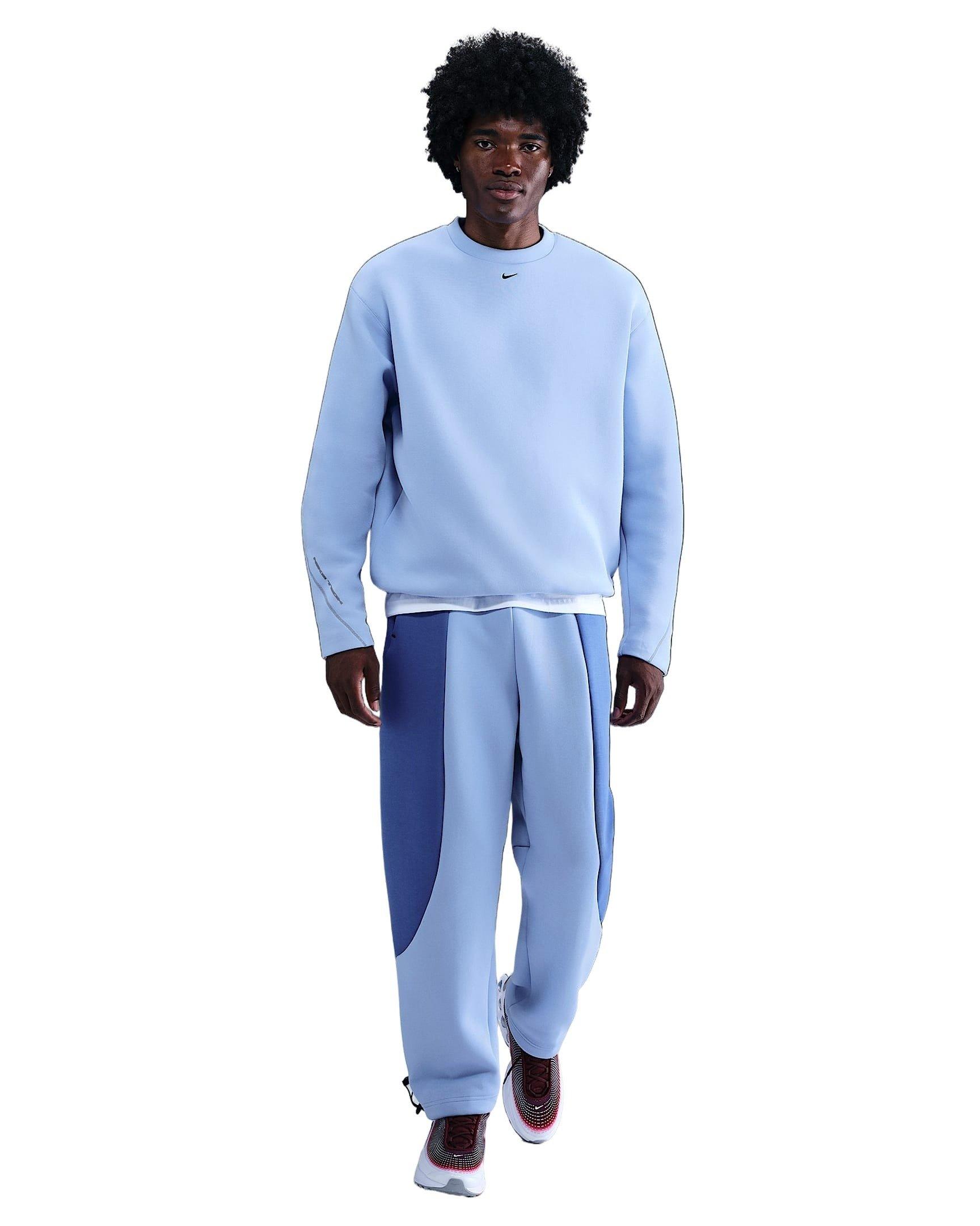 Nike Men's Tech Fleece Loose Fit Crew - BLUE Thumbnail View 5