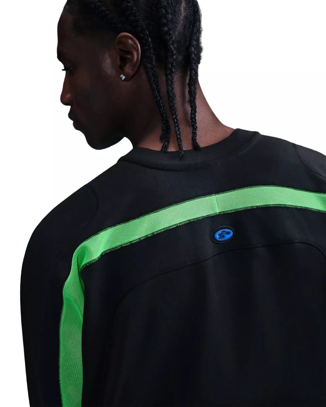 Nike Men's Project F.R.O.G. Long-Sleeve Jelly Jersey Top - BLACK/GREEN/ROYAL