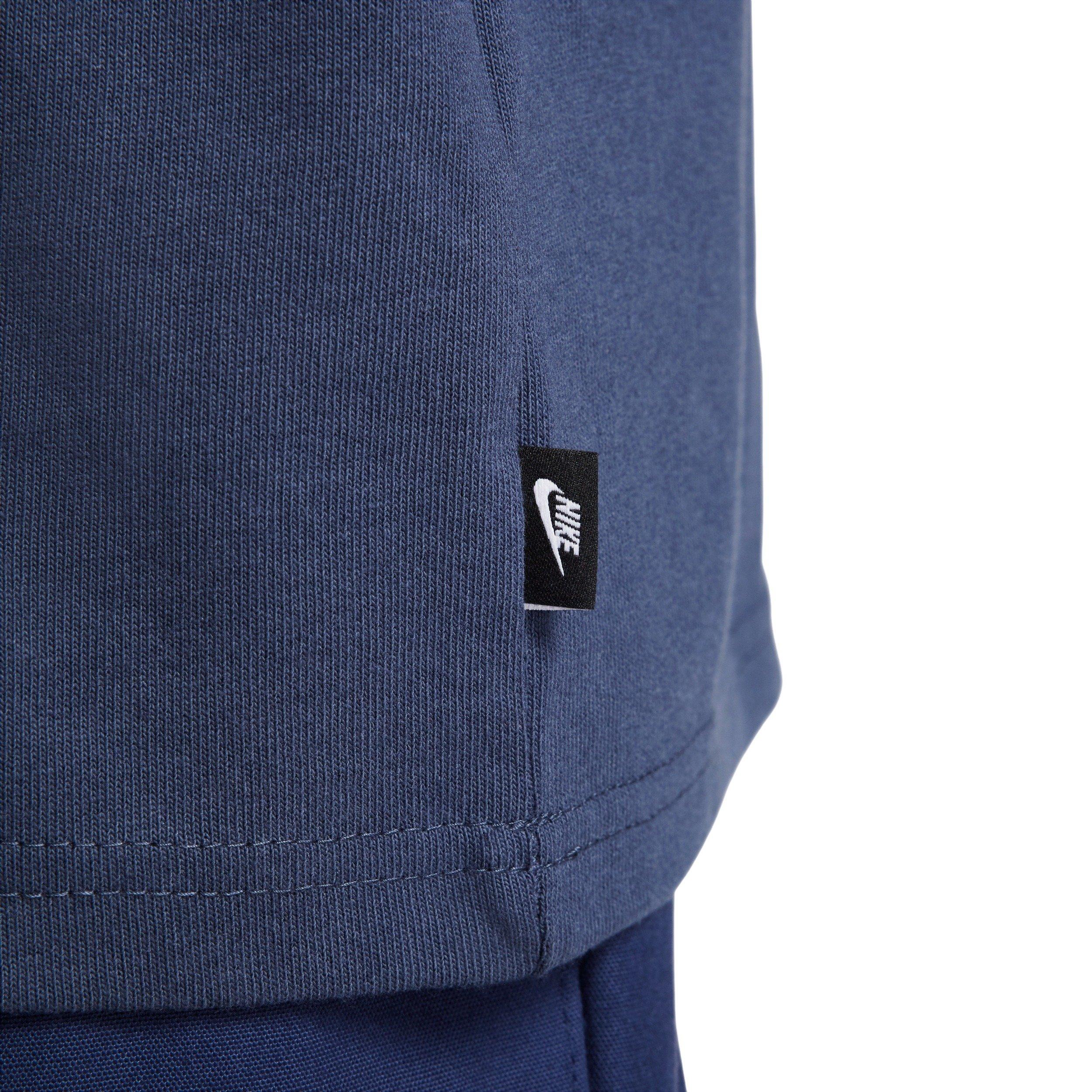 Nike Men's Sportswear Premium Essentials Long-Sleeve T-Shirt - BLUE Thumbnail View 4