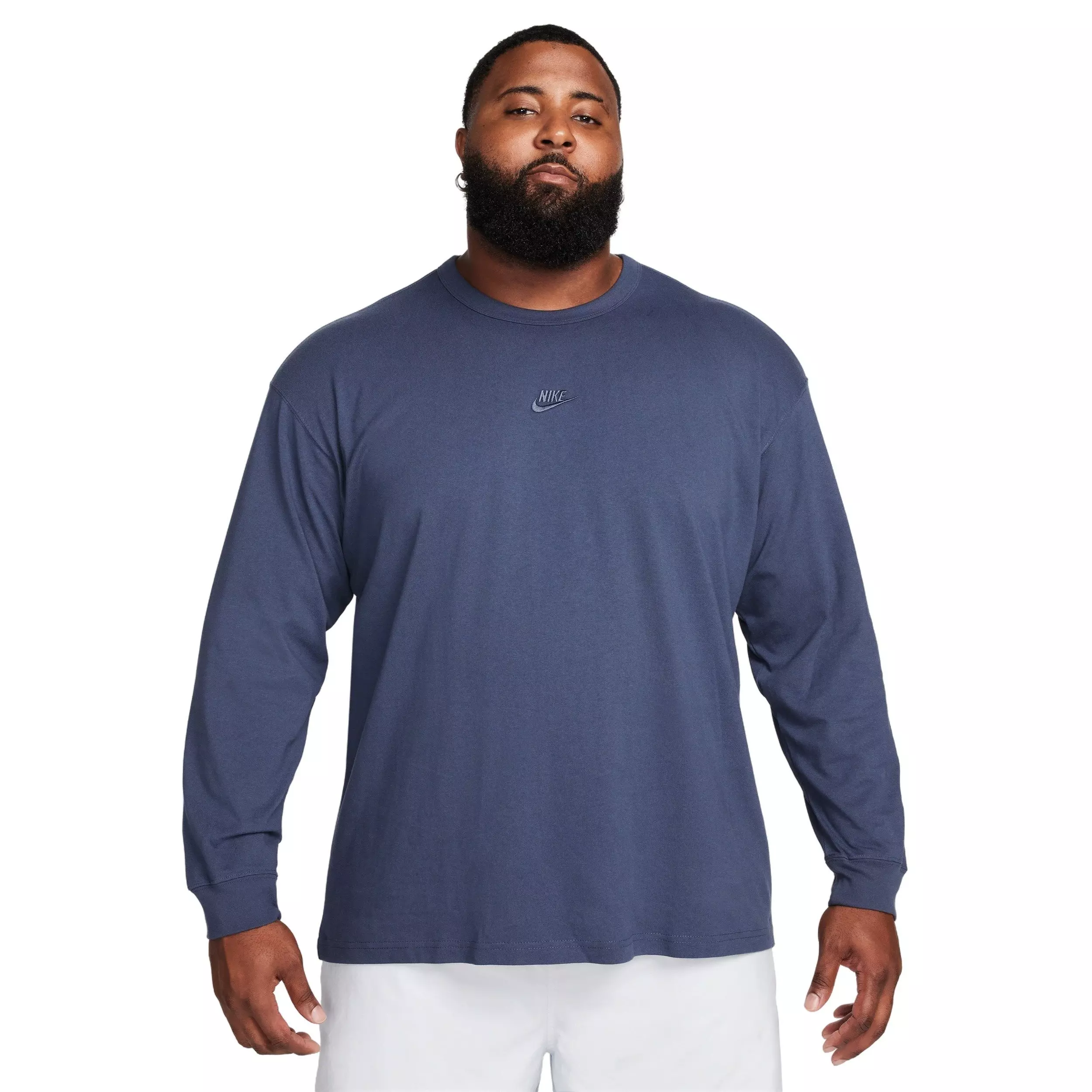 Nike Men's Sportswear Premium Essentials Long-Sleeve T-Shirt - BLUE