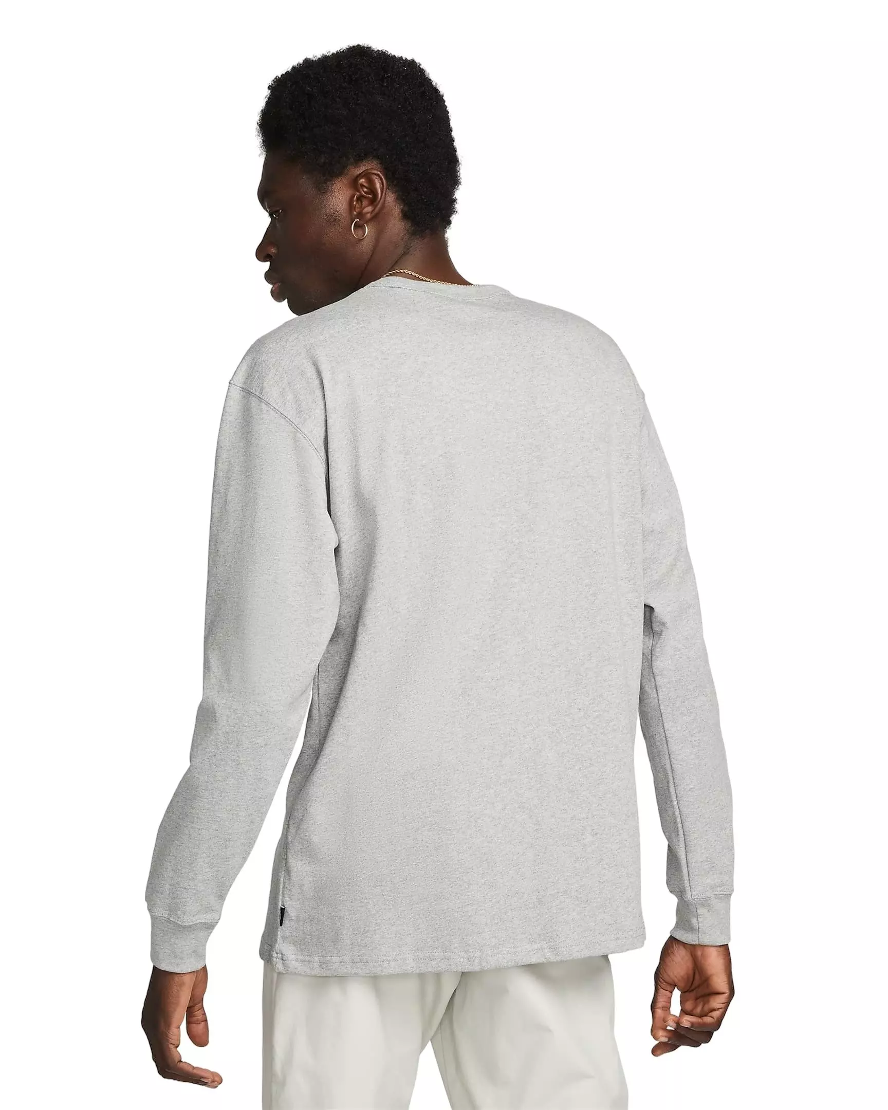 Nike Men's Sportswear Premium Essentials Long-Sleeve Pocket T-Shirt - GREY
