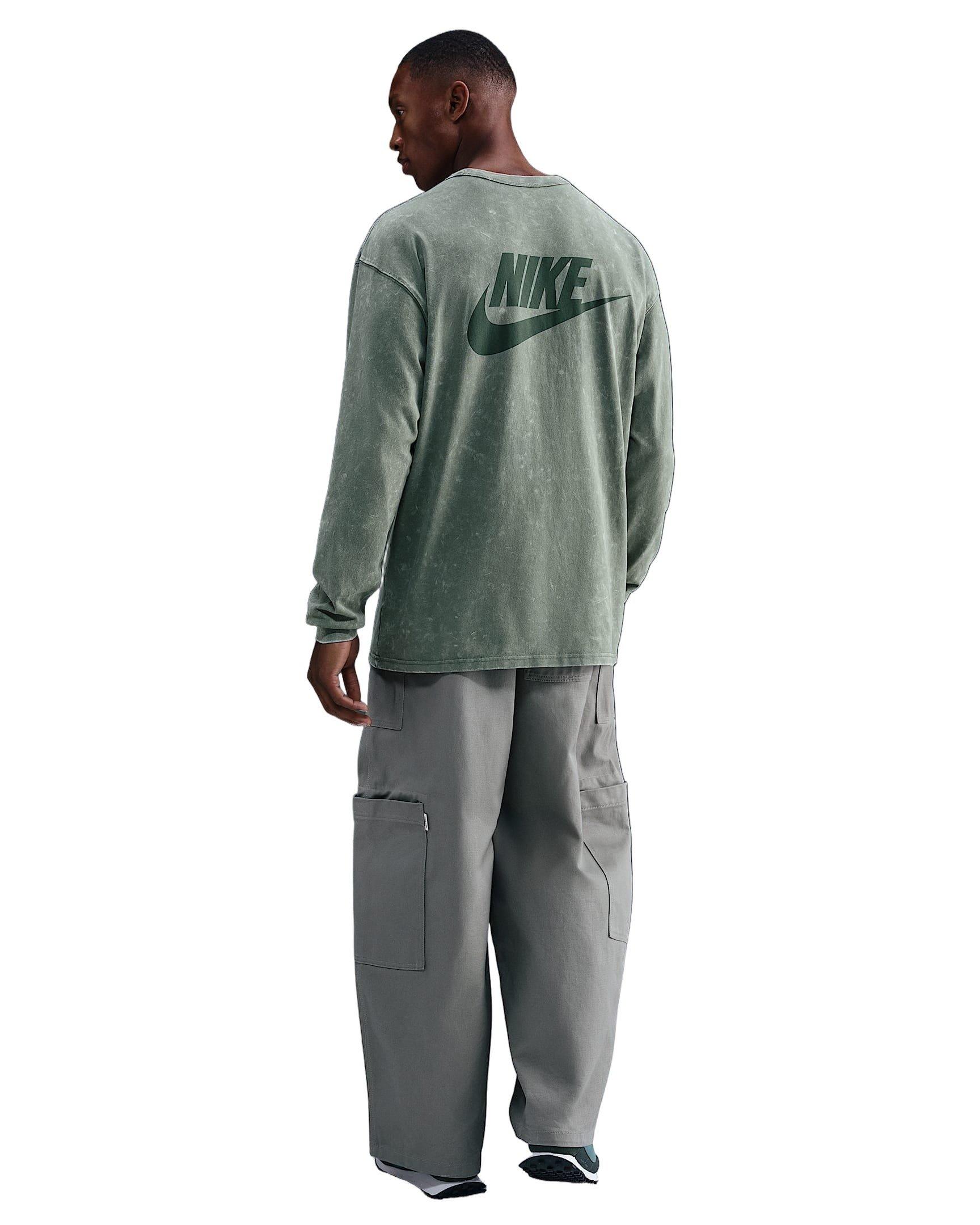 Nike Men's Sportswear Premium Essentials Long-Sleeve T-Shirt - Green - GREEN Thumbnail View 5