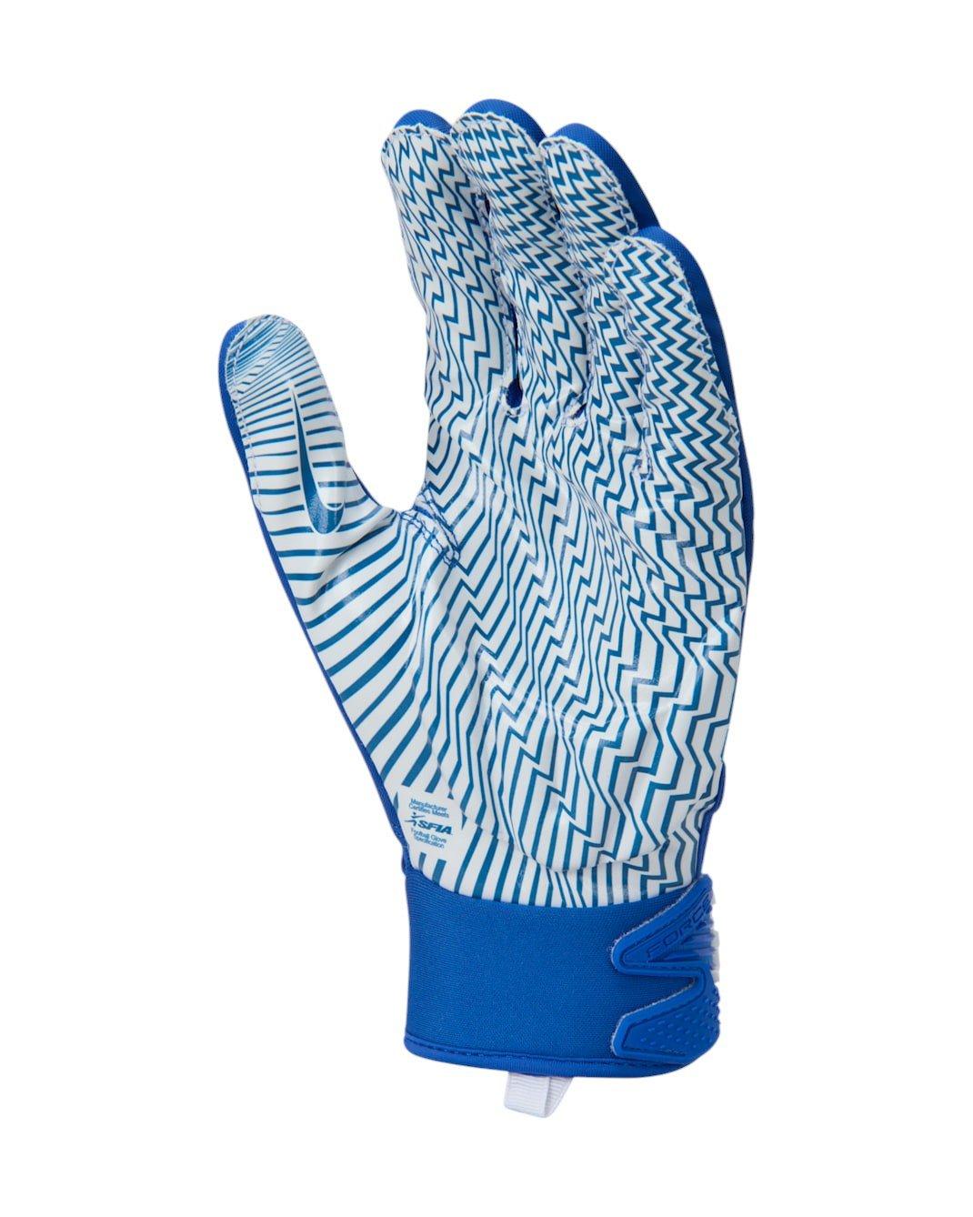 Nike Men's D-Tack Football Gloves - Royal/White - ROYAL/WHITE
