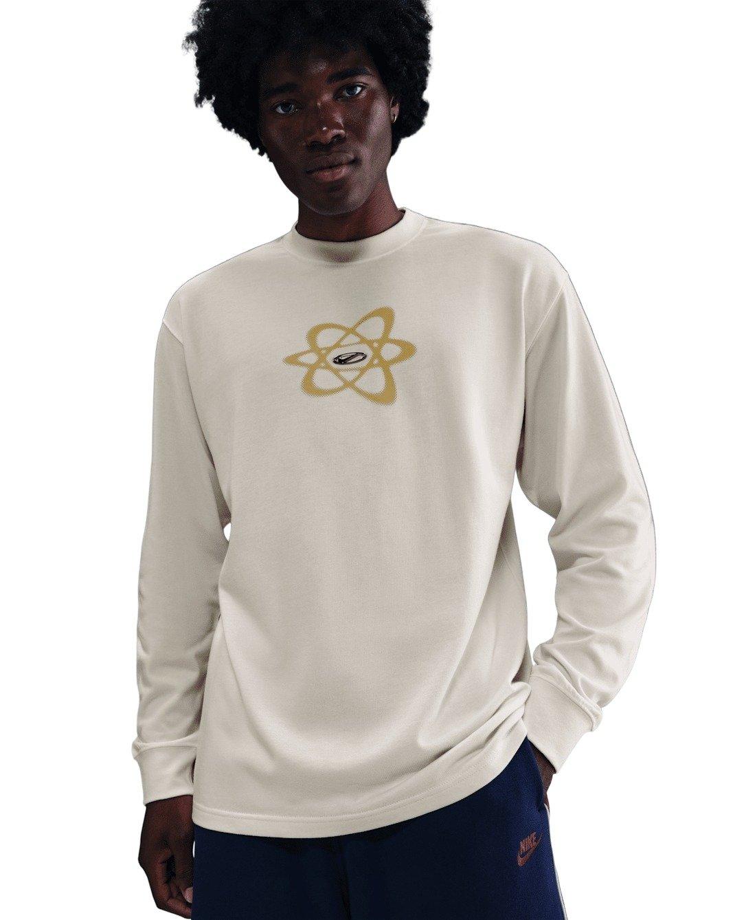 Nike Men's Sportswear Long-Sleeve OC Swoosh Trim T-Shirt - WHITE Thumbnail View 1