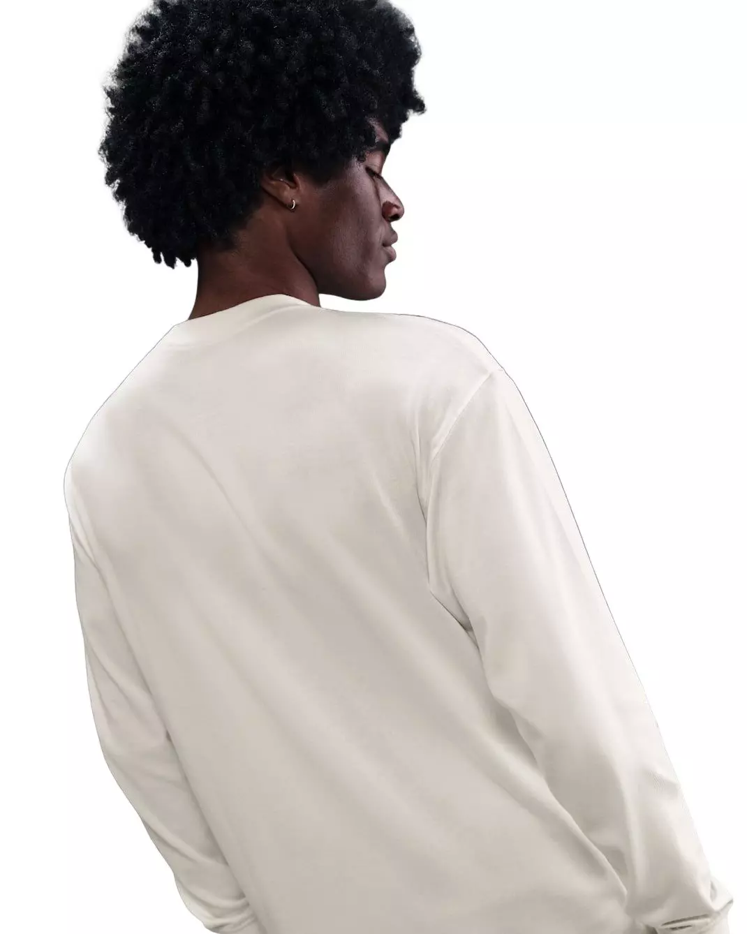 Nike Men's Sportswear Long-Sleeve OC Swoosh Trim T-Shirt - WHITE