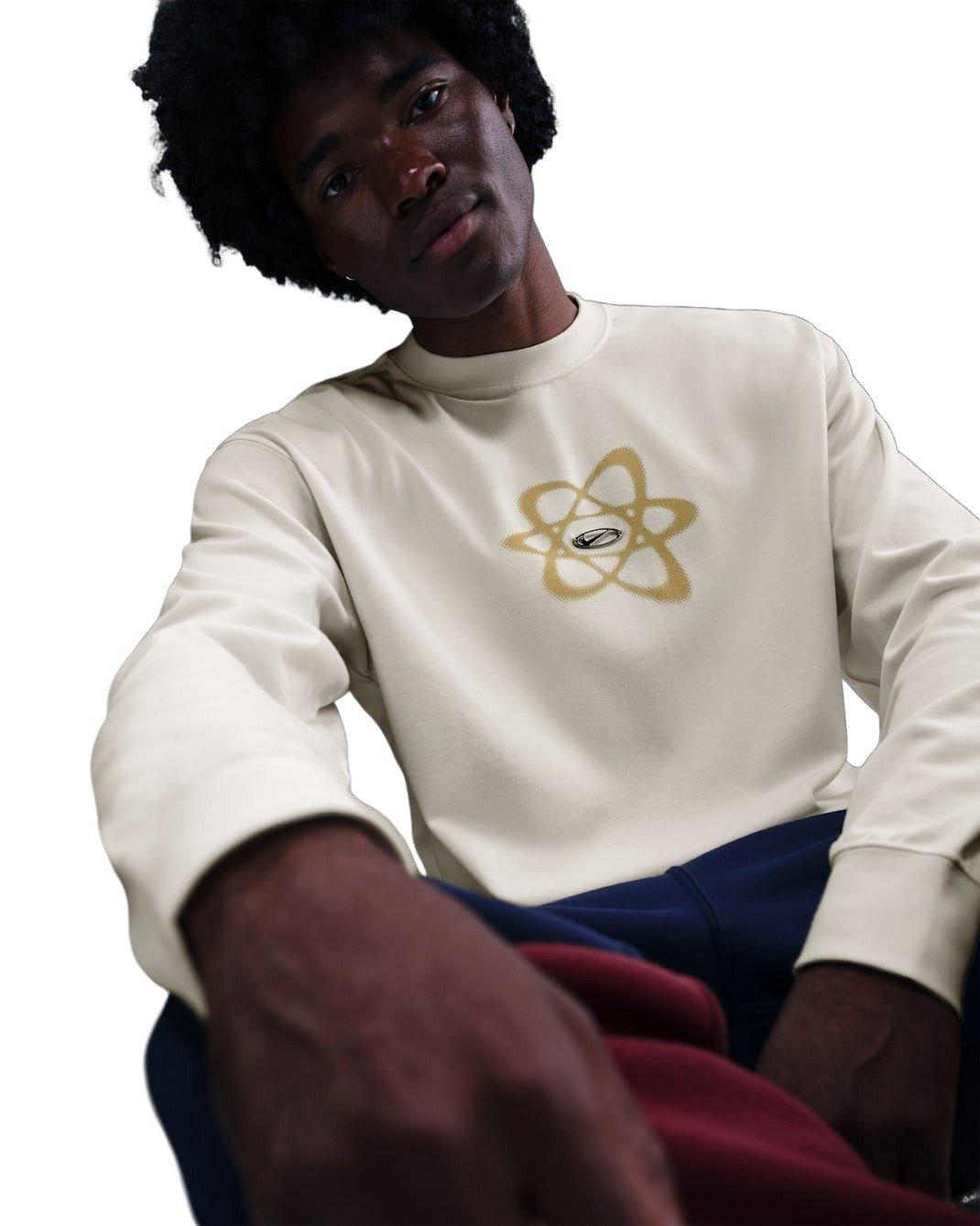 Nike Men's Sportswear Long-Sleeve OC Swoosh Trim T-Shirt - WHITE Thumbnail View 3