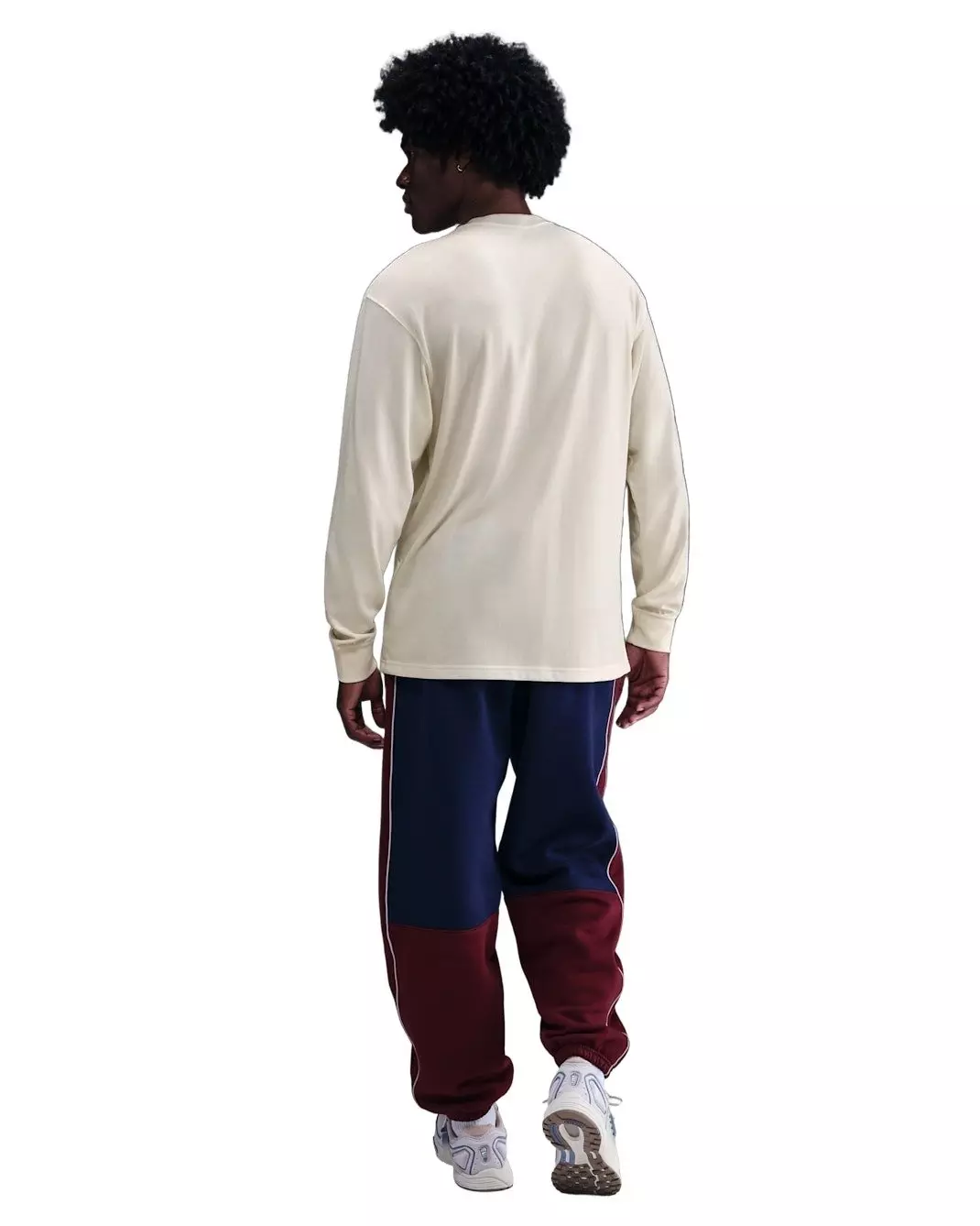 Nike Men's Sportswear Long-Sleeve OC Swoosh Trim T-Shirt - WHITE