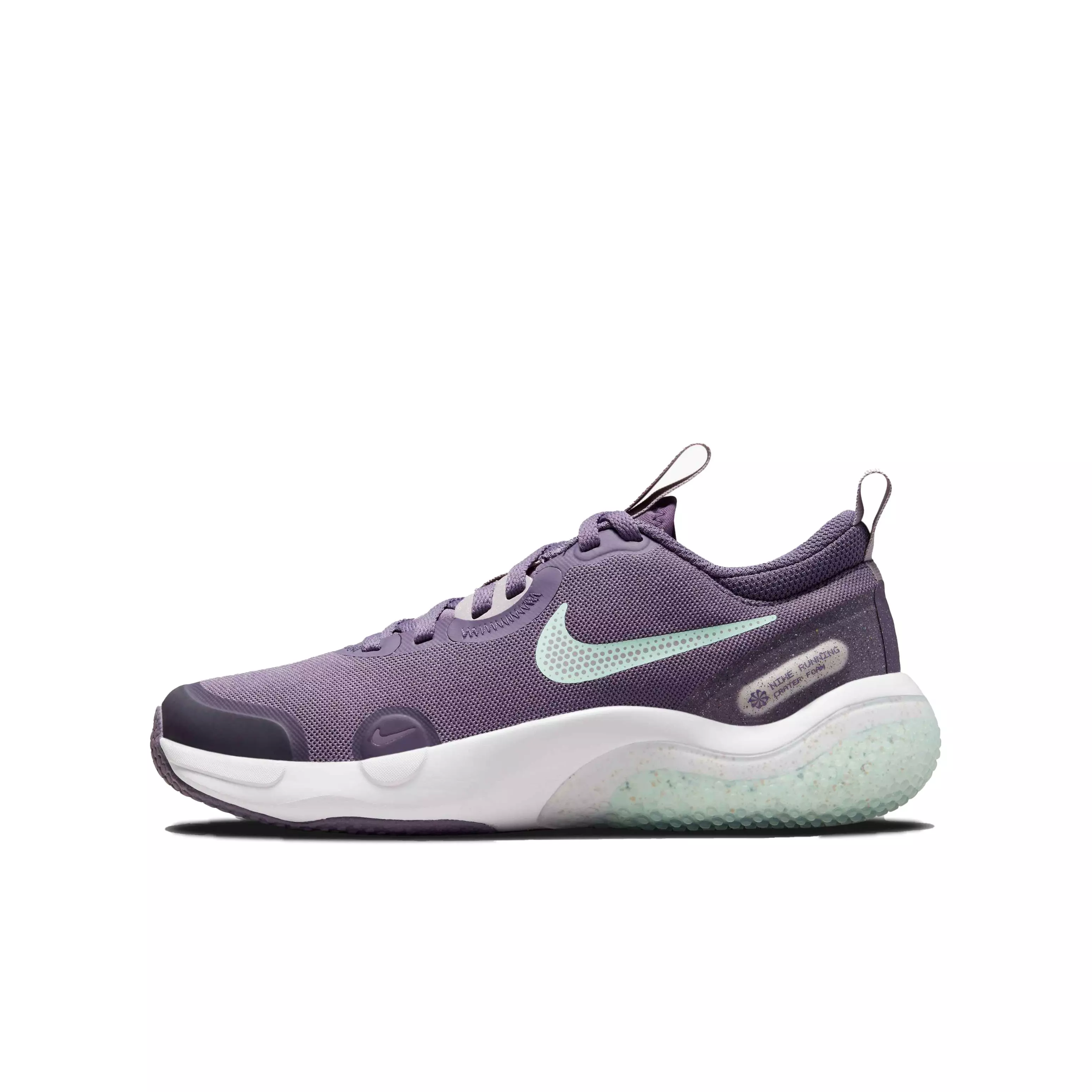 Nike Explor Next Nature "Canyon Purple/Mint Foam/Amethyst Ash" Grade School Girls' Running Shoe - PURPLE