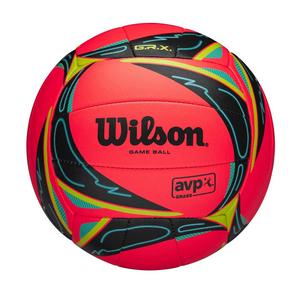 Wilson AVP OPTX Grass Game Volleyball-Coral/Black
