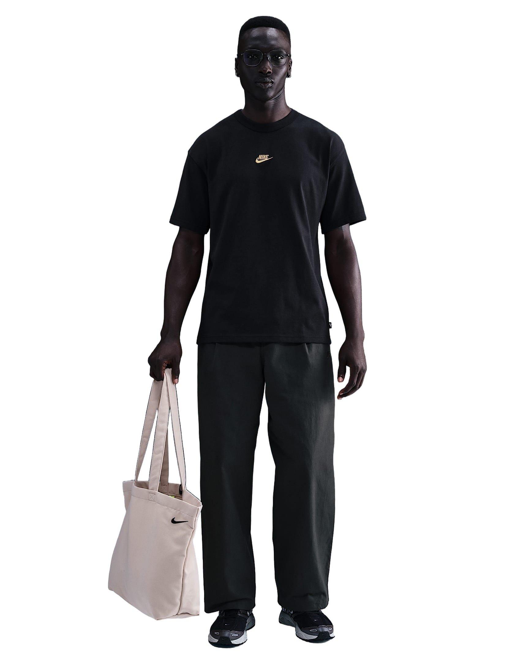 Nike Men's Sportswear Premium Essentials Short-Sleeve T-Shirt - BLACK Thumbnail View 4