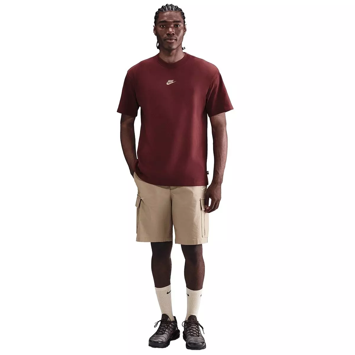 Nike Men's Sportswear Premium Essentials Short-Sleeve T-Shirt - RED