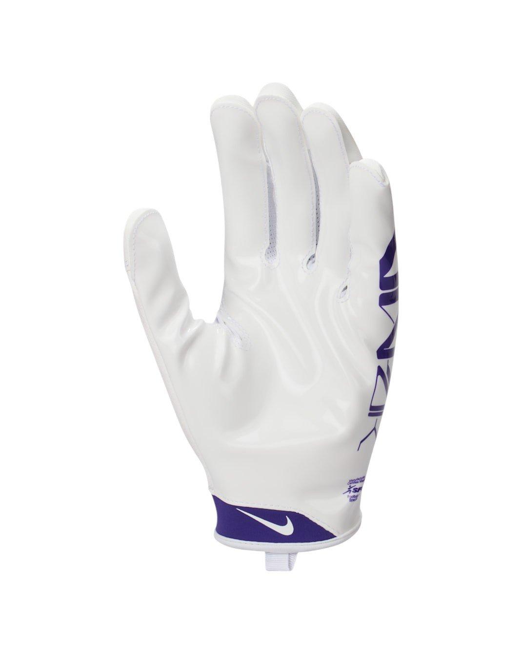 Nike Men's Vapor Jet 9.0 Football Gloves - White/Purple - WHITE/PURPLE