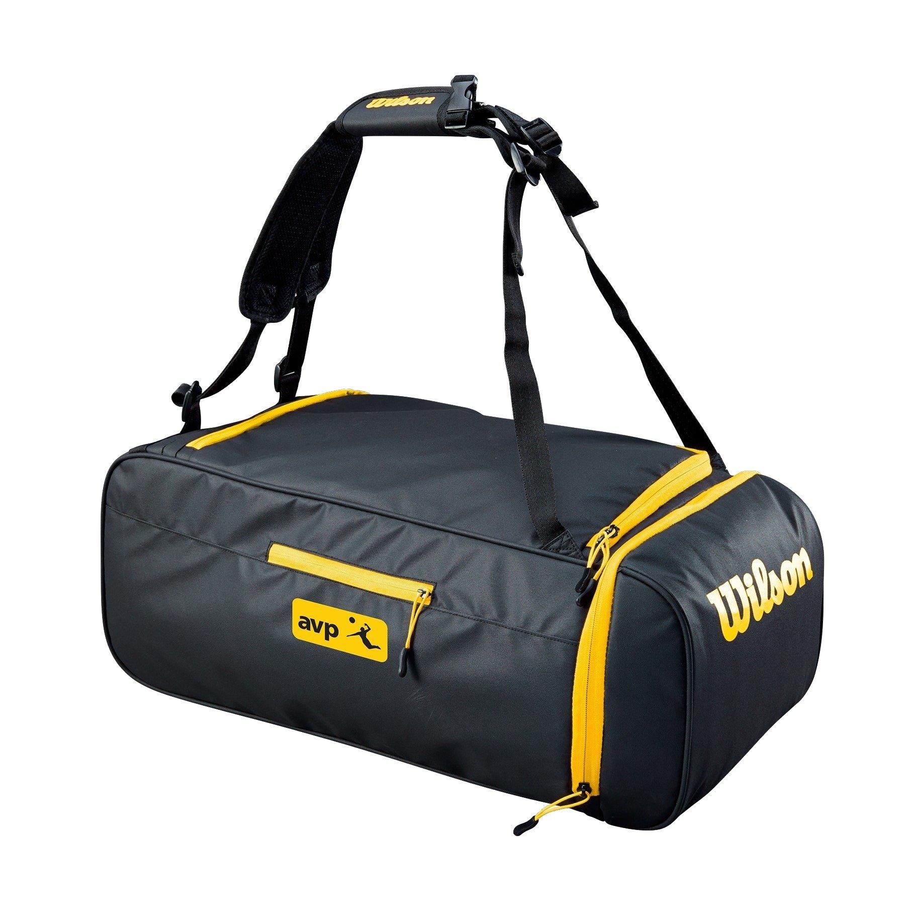 Wilson AVP Volleyball Duffle Bag-Black/Yellow