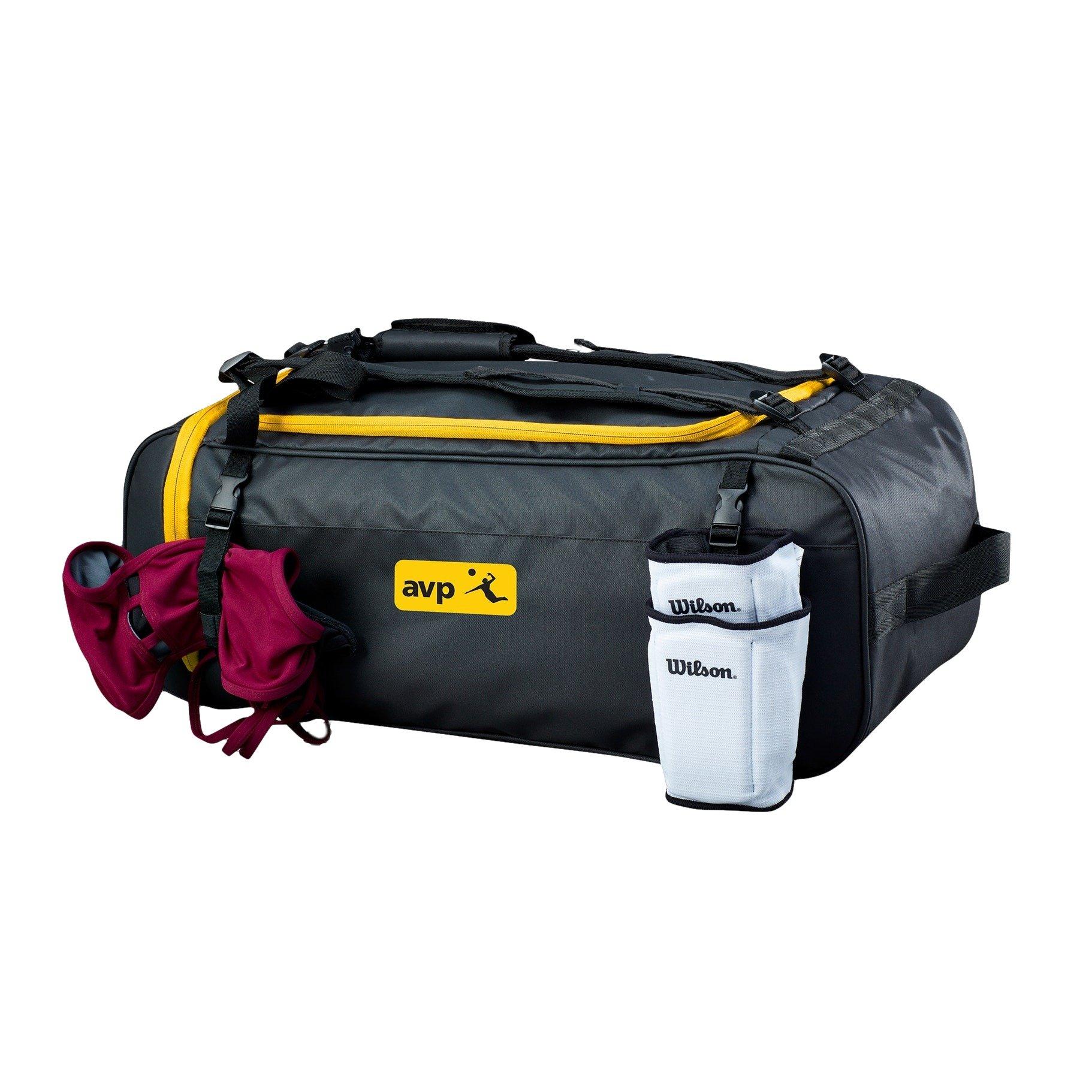 Wilson AVP Volleyball Duffle Bag-Black/Yellow