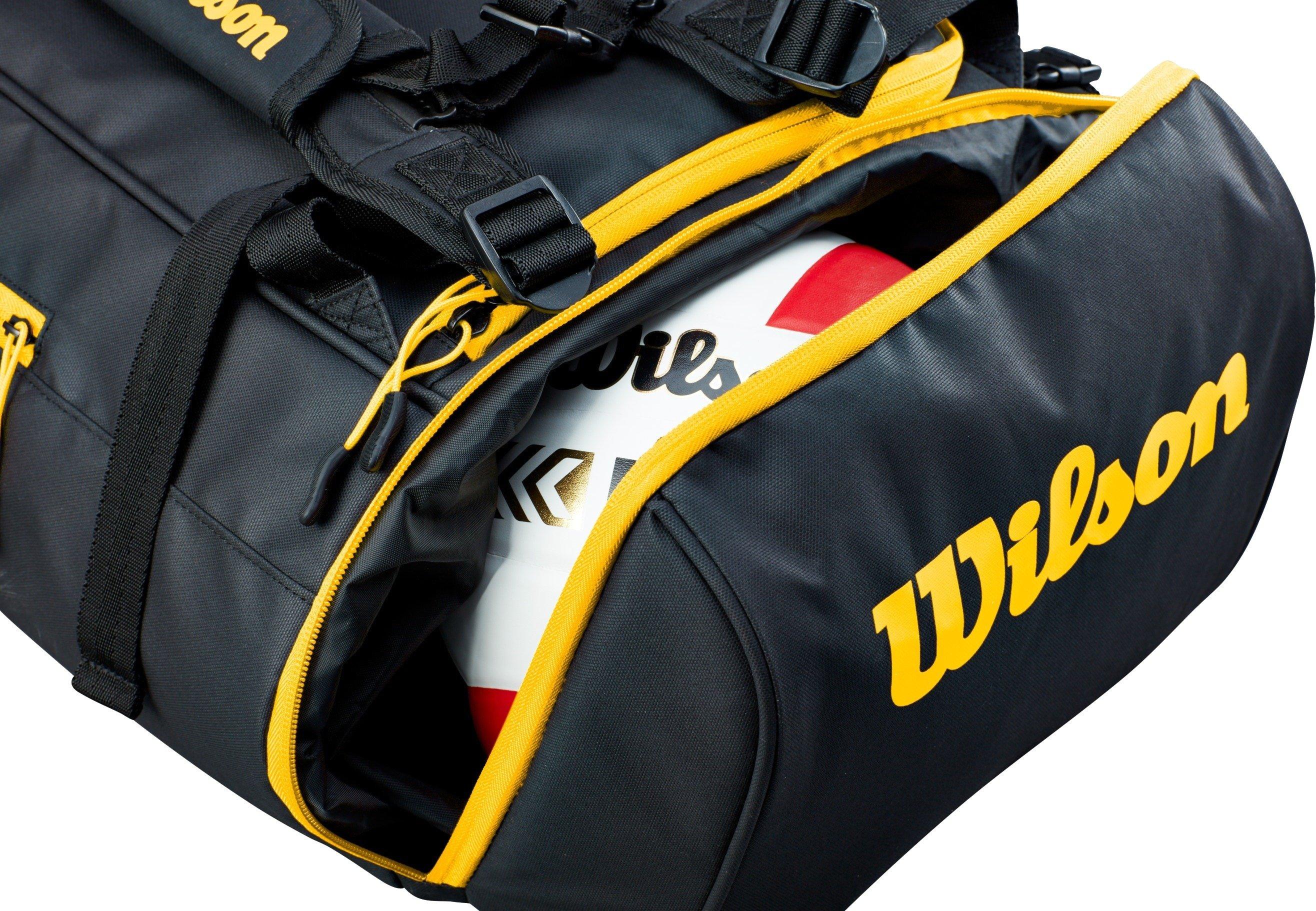 Wilson AVP Volleyball Duffle Bag-Black/Yellow