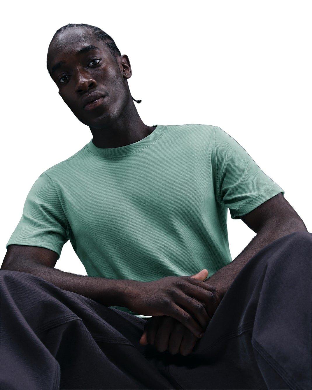 Nike Men's Sportswear OC Rib Short-Sleeve T-Shirt - GREEN Thumbnail View 3